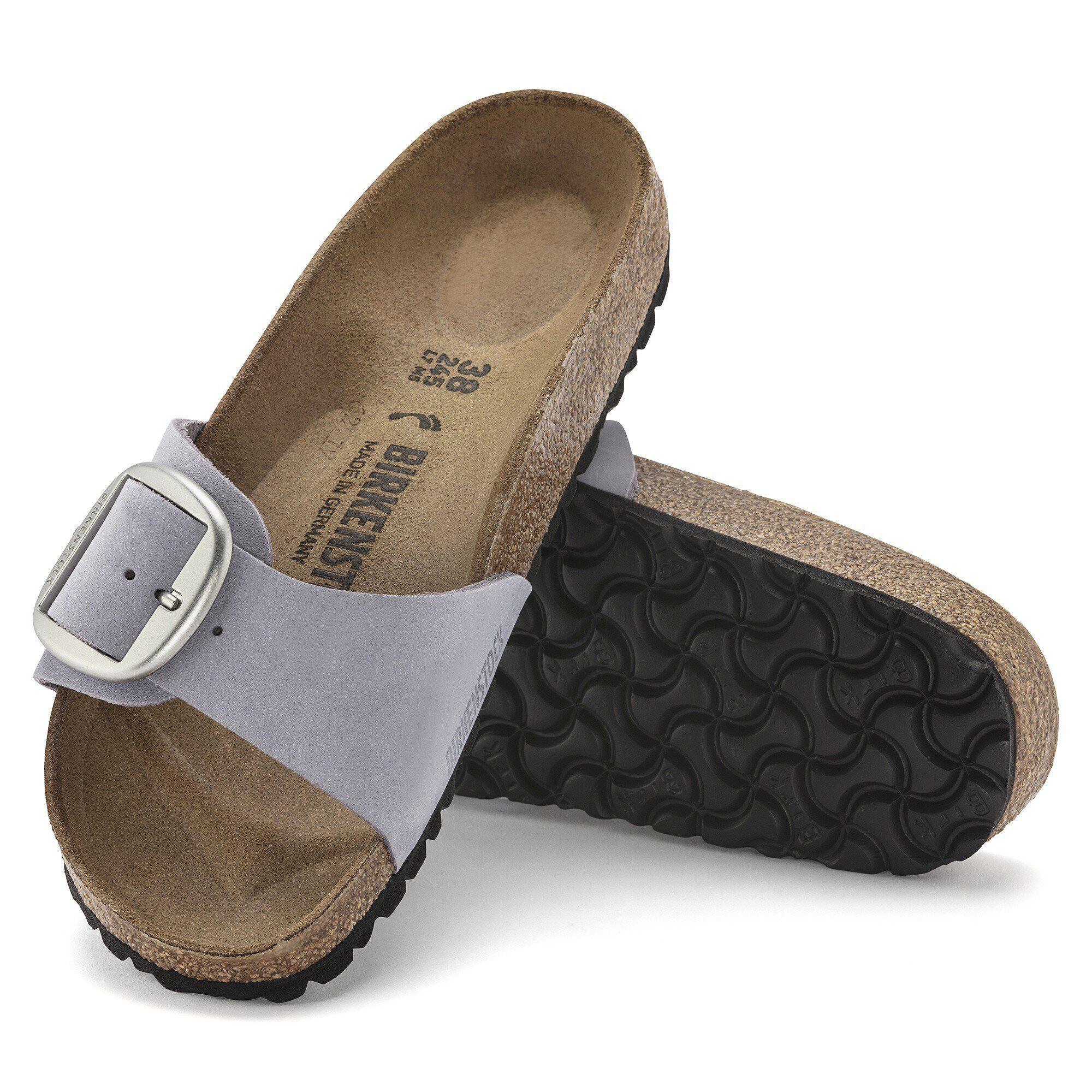 Madrid Big Buckle Nubuck Leather Ecru Product Image