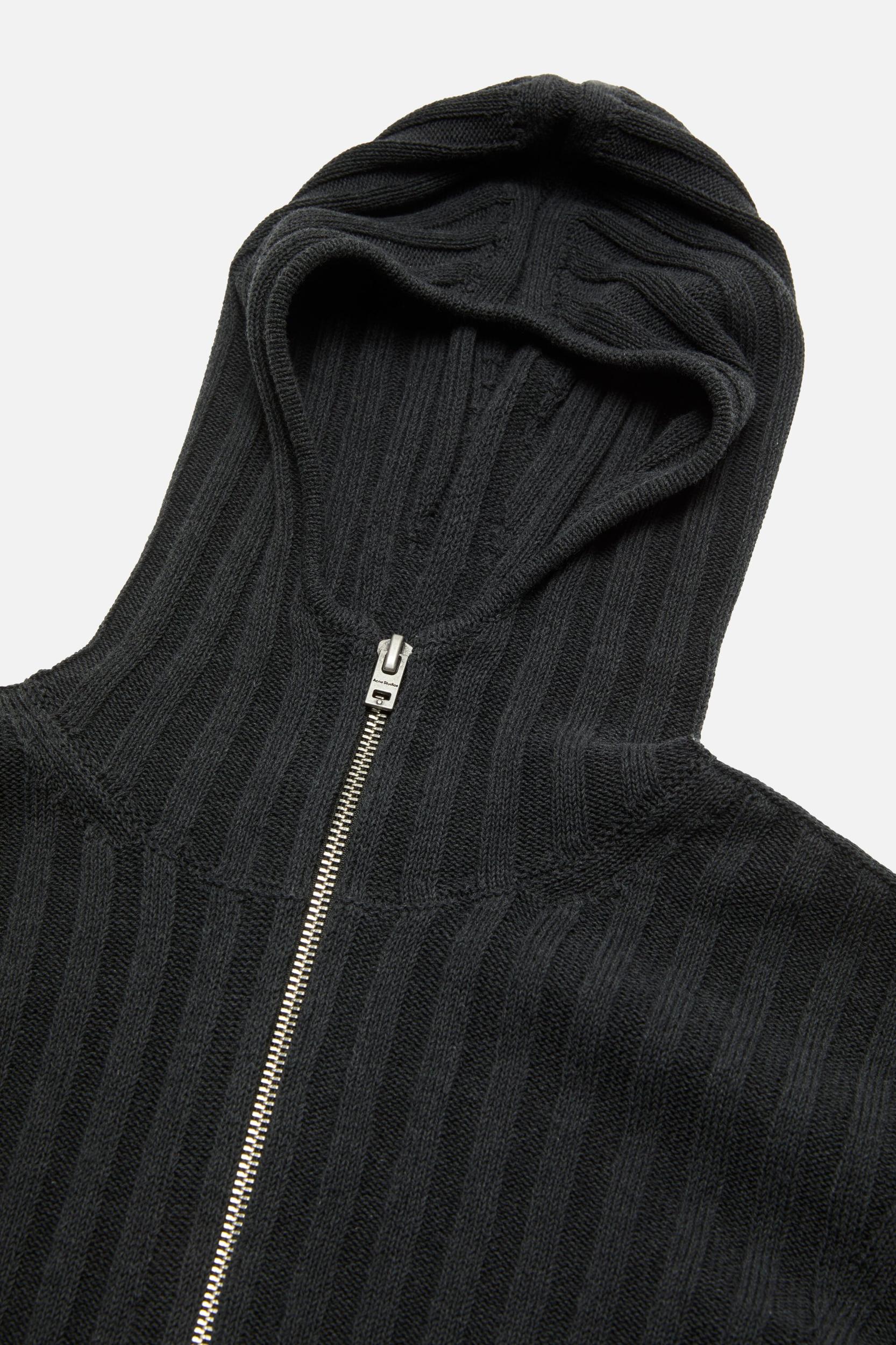 Zip-up hooded cardigan Product Image