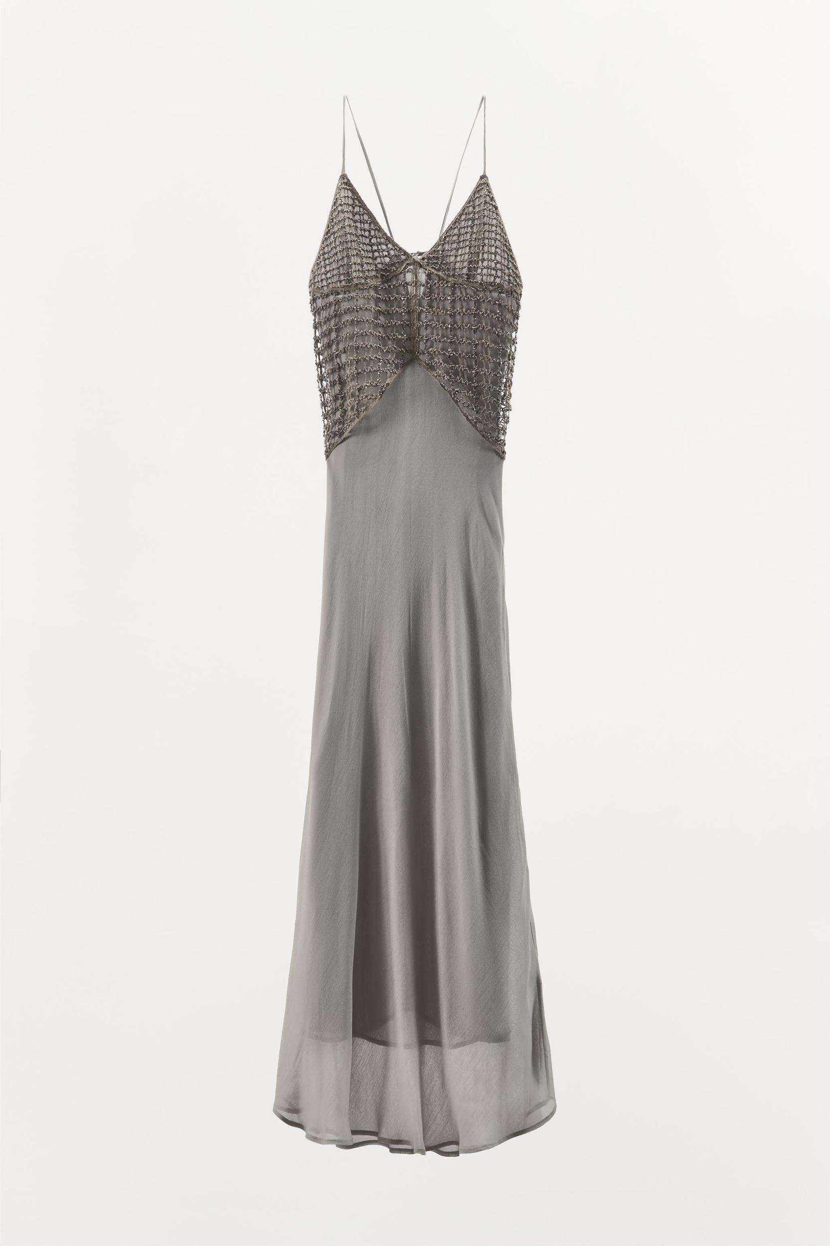 BEADED GEORGETTE DRESS Product Image