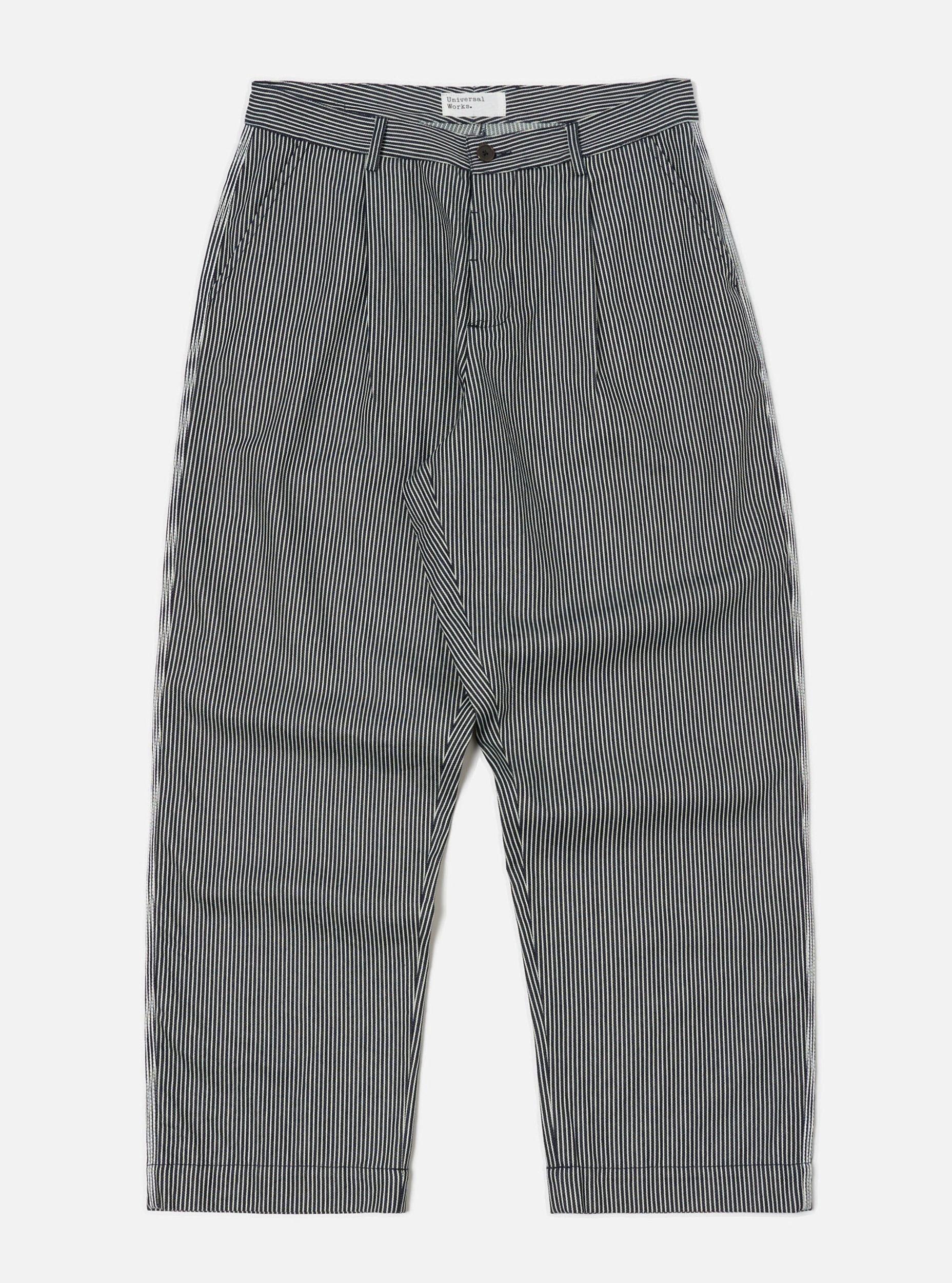 Universal Works Duke Pant in Indigo Hickory Stripe Denim Product Image