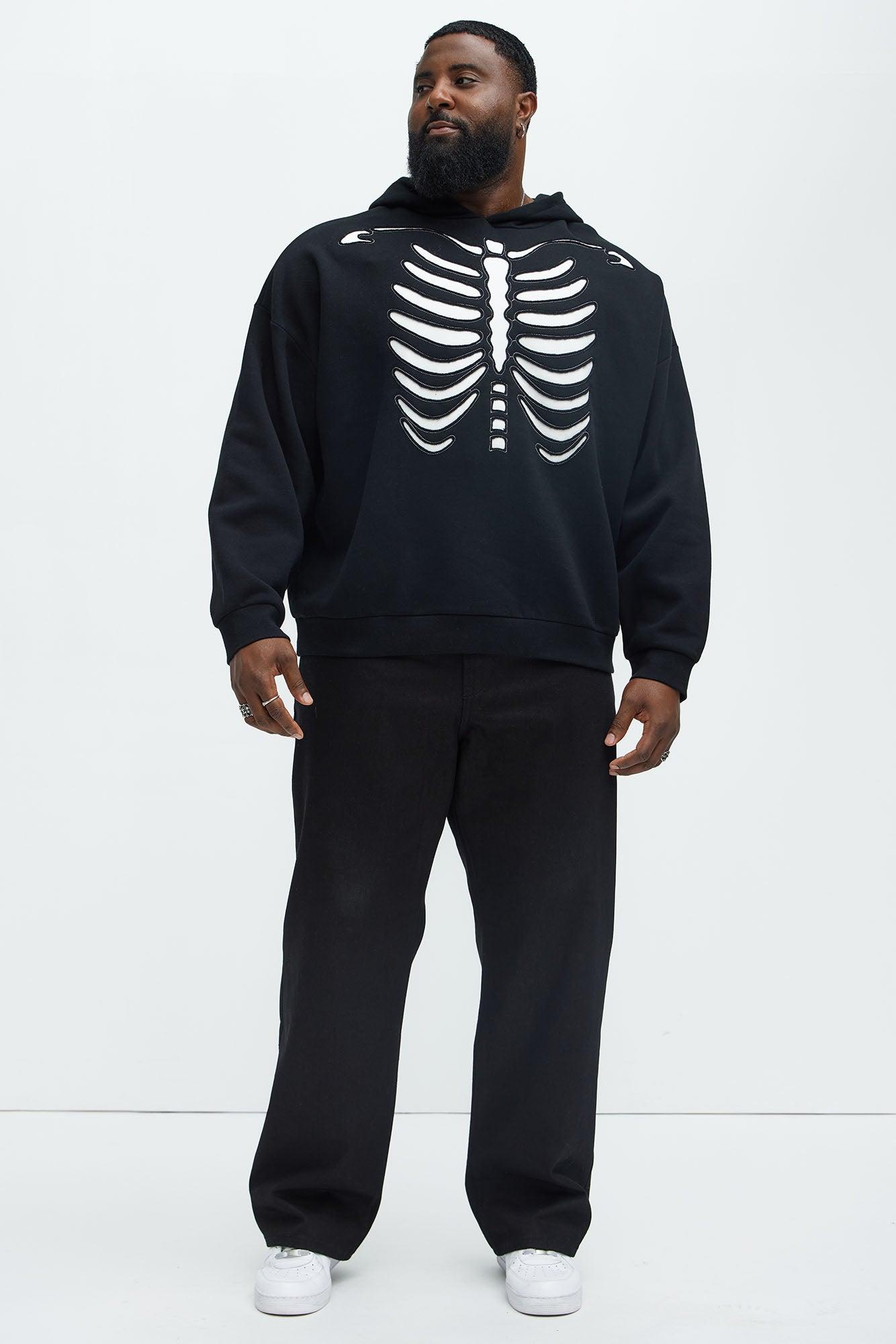 Tyson All Bones Oversized Hoodie - Black Product Image