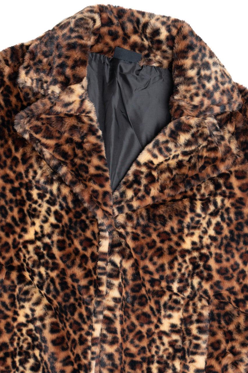 Faux Fur Knee Length Coat Product Image