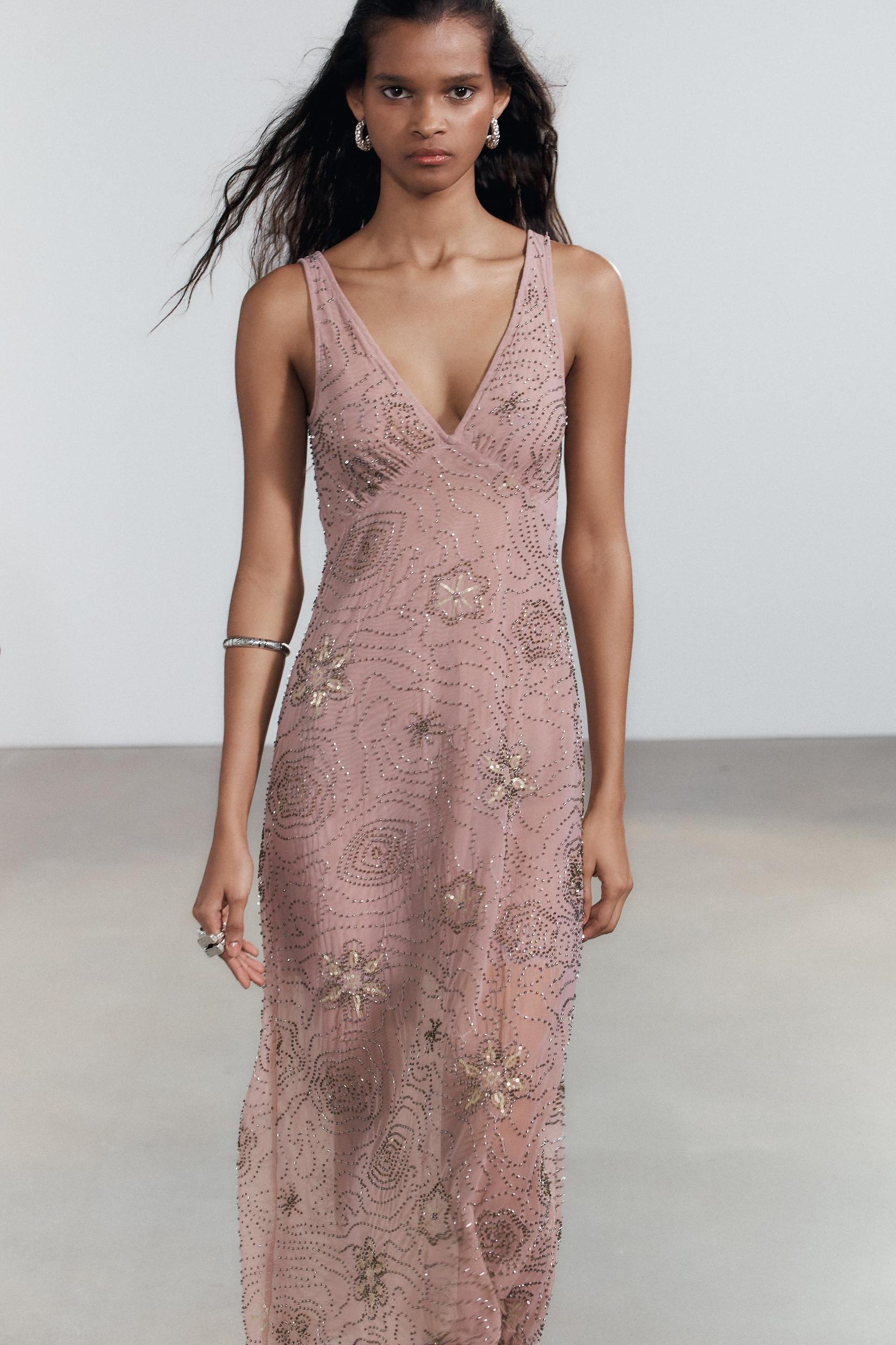 BEADED MIDI DRESS Product Image