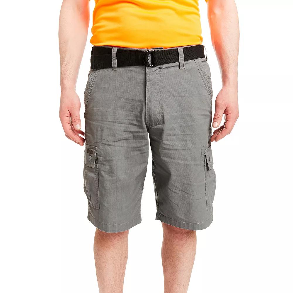 Men's Smith's Workwear Mini-Ripstop Belted Cargo Shorts,  Product Image