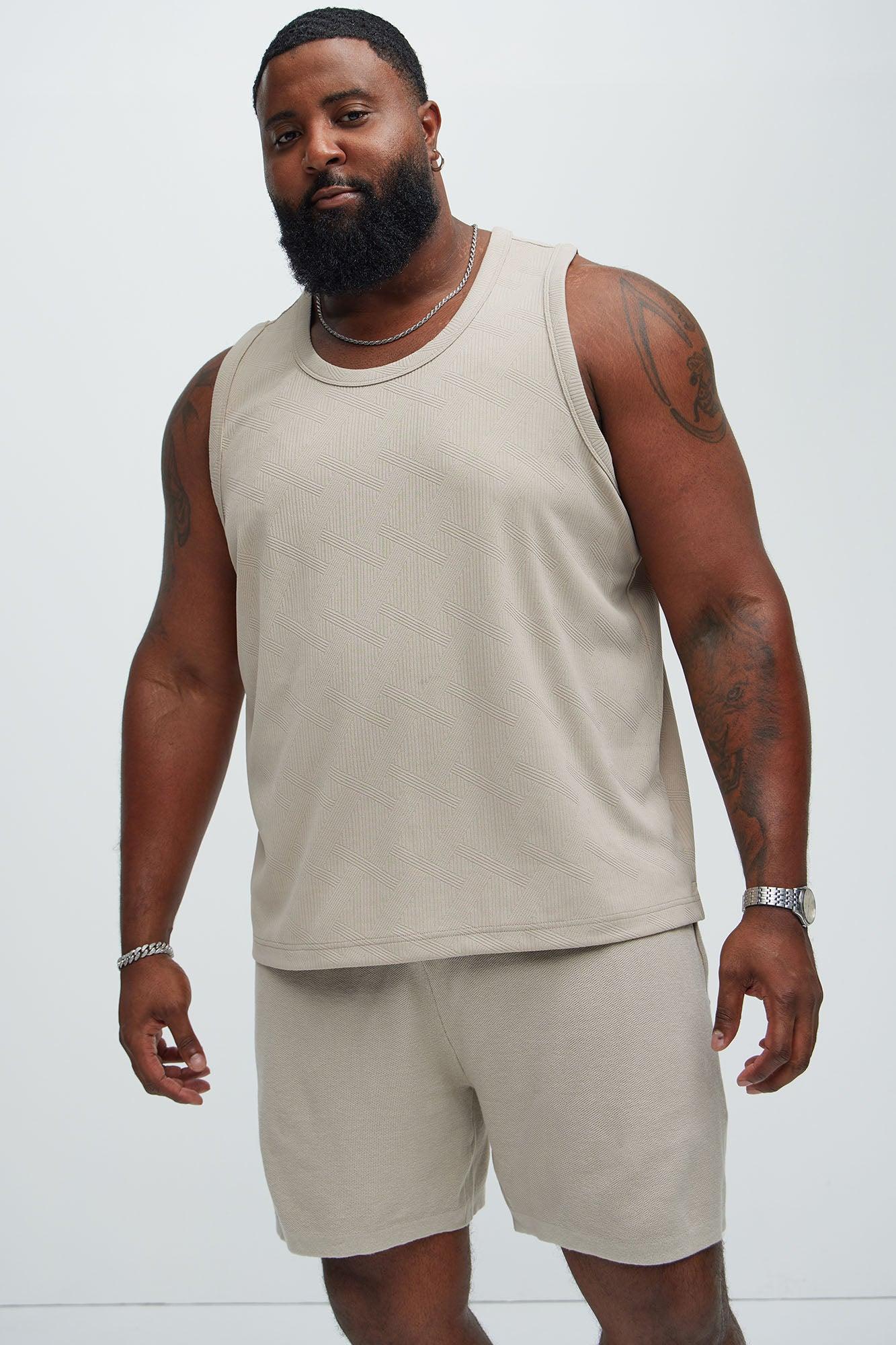 Benji Textured Tank Top - Taupe Product Image