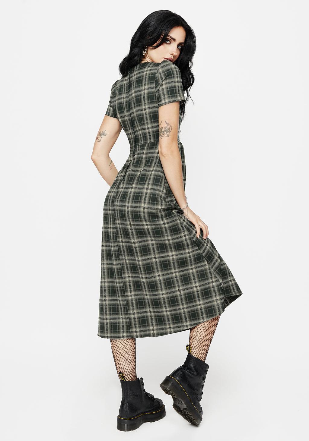 Tulisa Check Midi Dress Product Image