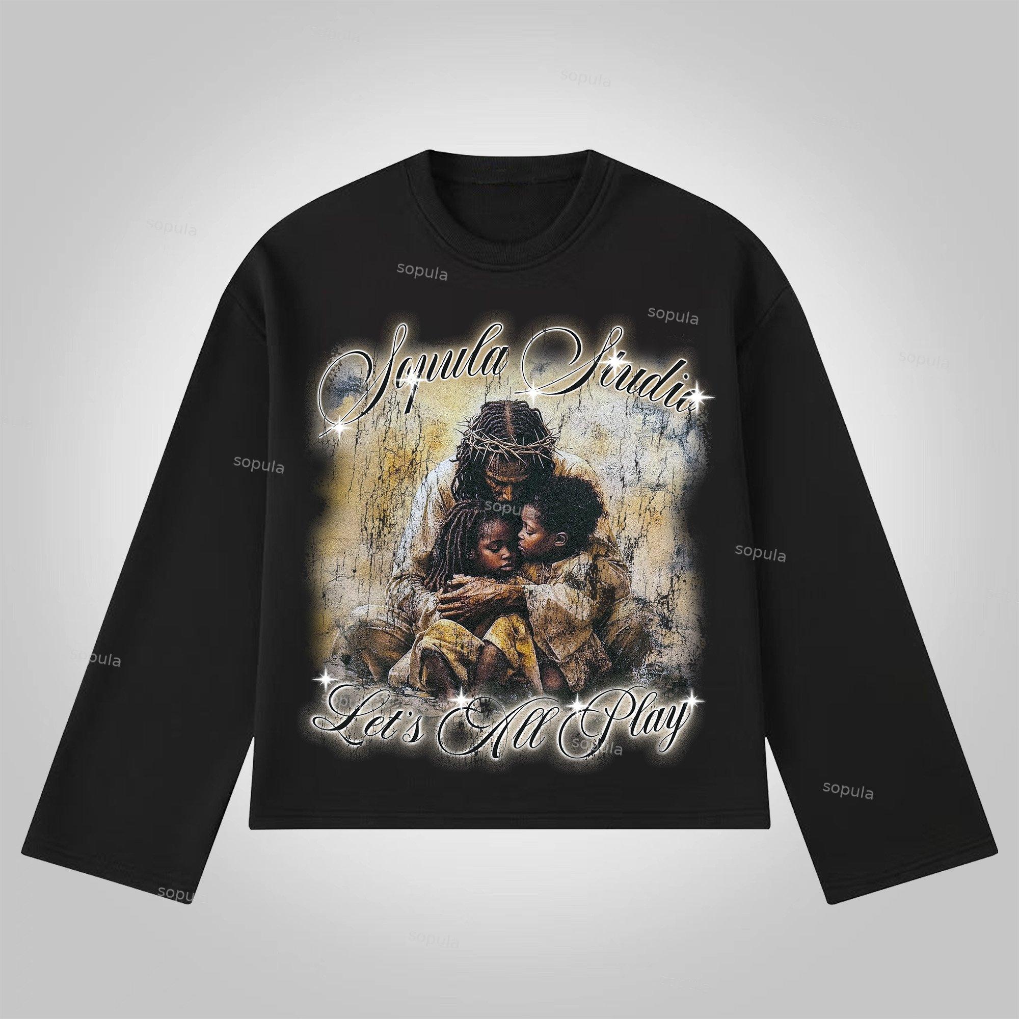 Sopula Vintage Y2k Street Graphic Print Cotton T-Shirt Product Image