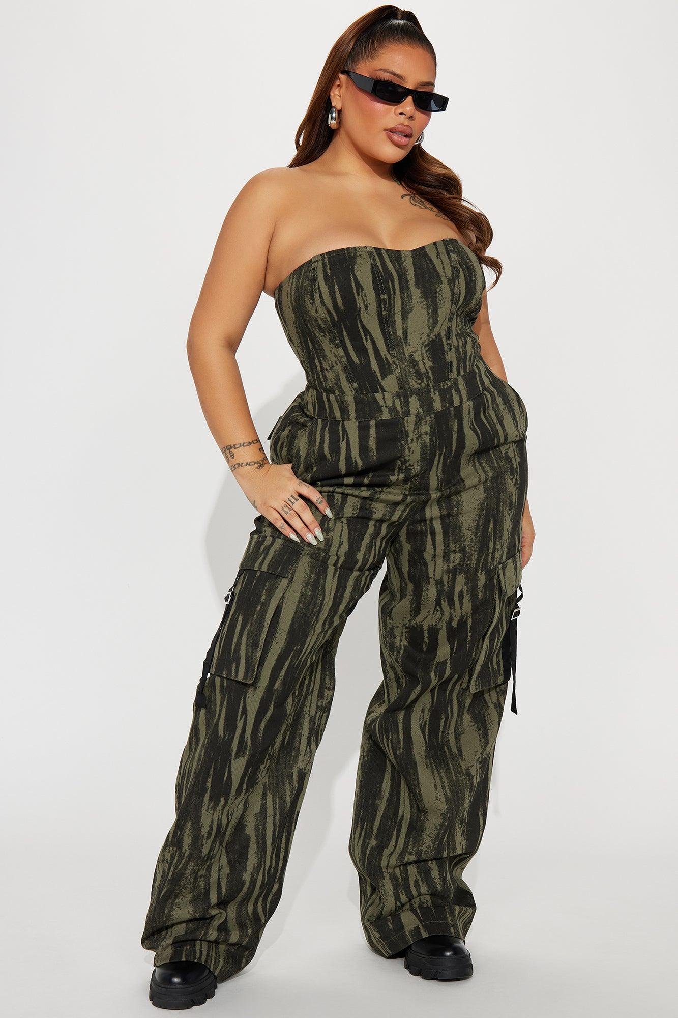 We Are Young Jumpsuit - Olive/combo Product Image