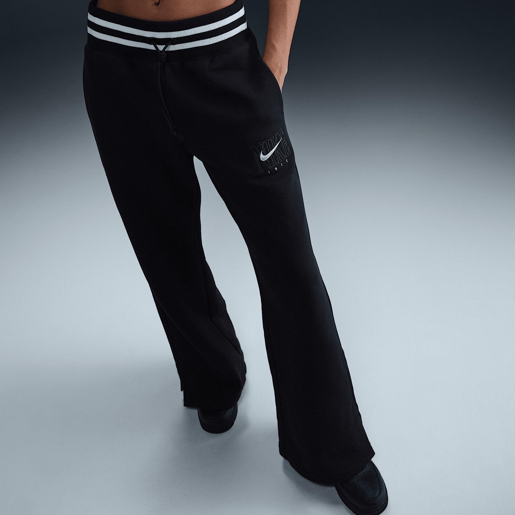 Womens Nike Sportswear Phoenix Fleece High-Waist Wide-Leg Graphic Jogger Pants Product Image