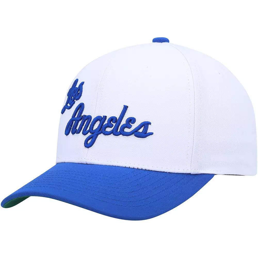 Men's Mitchell & Ness White/Powder Blue Los Angeles Lakers Hardwood Classics Core 2-Tone 2.0 Pro Snapback Hat Product Image