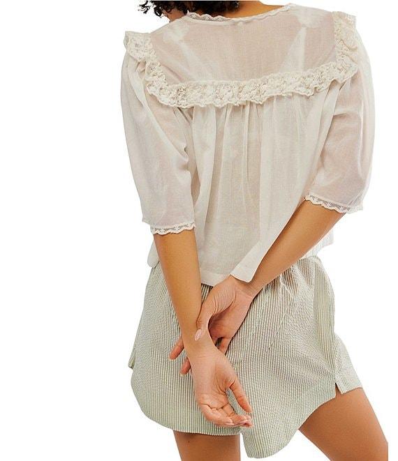 Free People Luna V Neck Short Sleeve Top Product Image