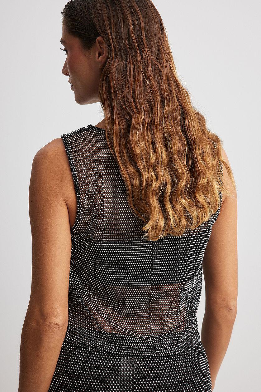 Rhinestone Embellished Crop Top Product Image