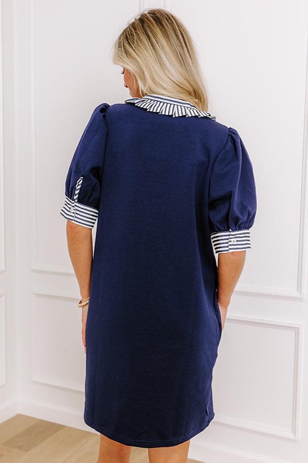 Yacht Club Livin' Mini Dress in Navy Product Image