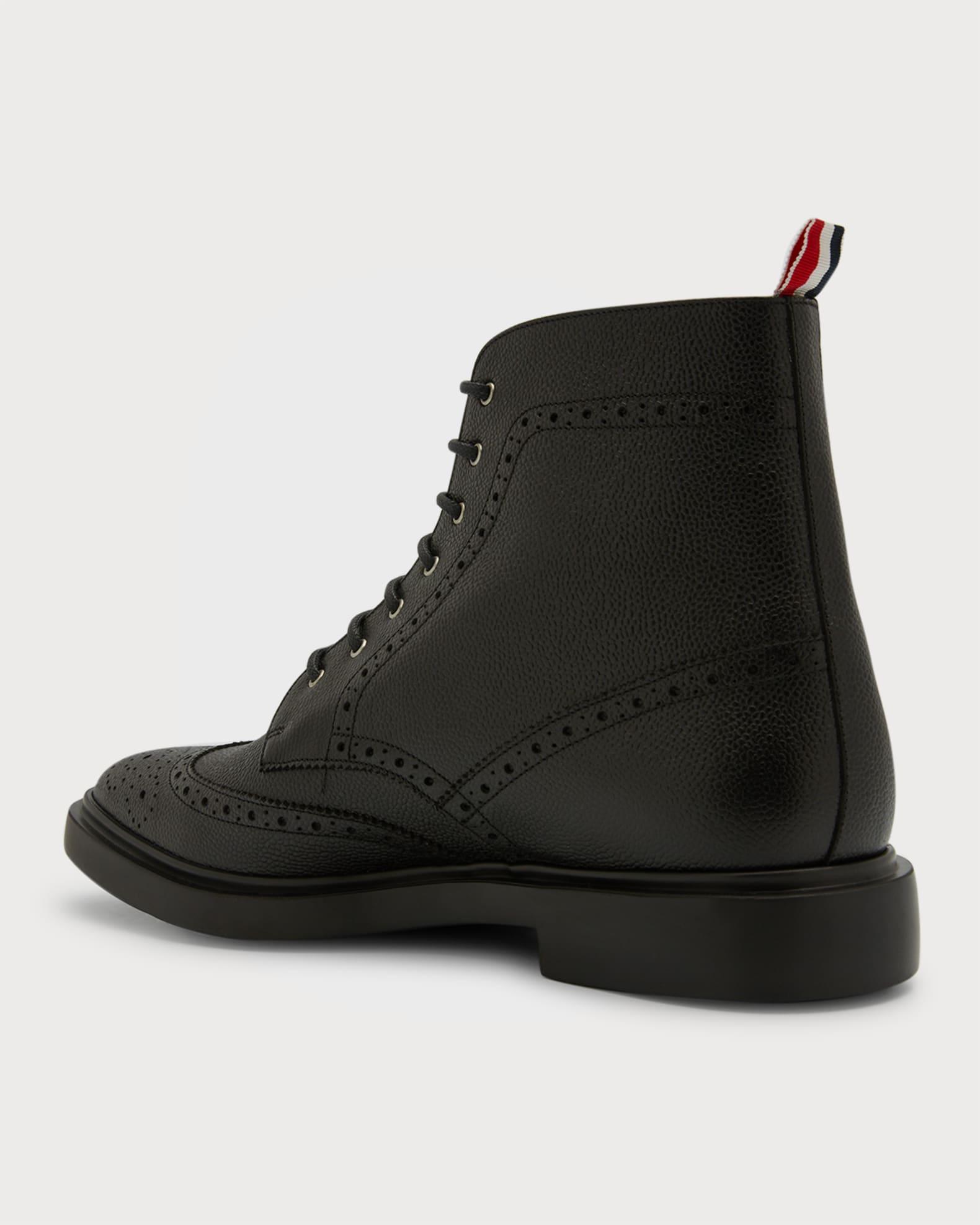 Mens Classic Leather Wingtip Boots Product Image