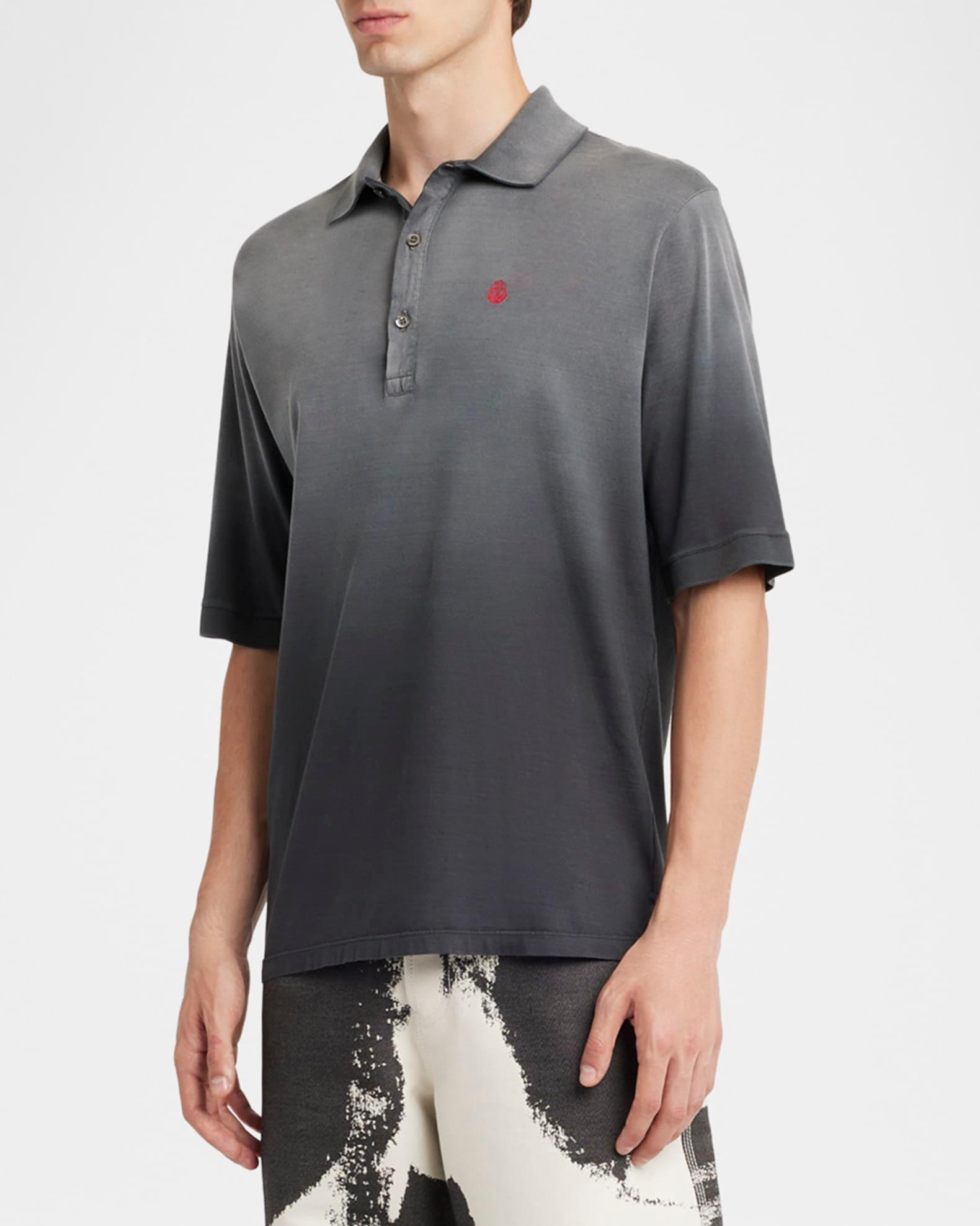 Men's Oversized Faded Polo Shirt Product Image