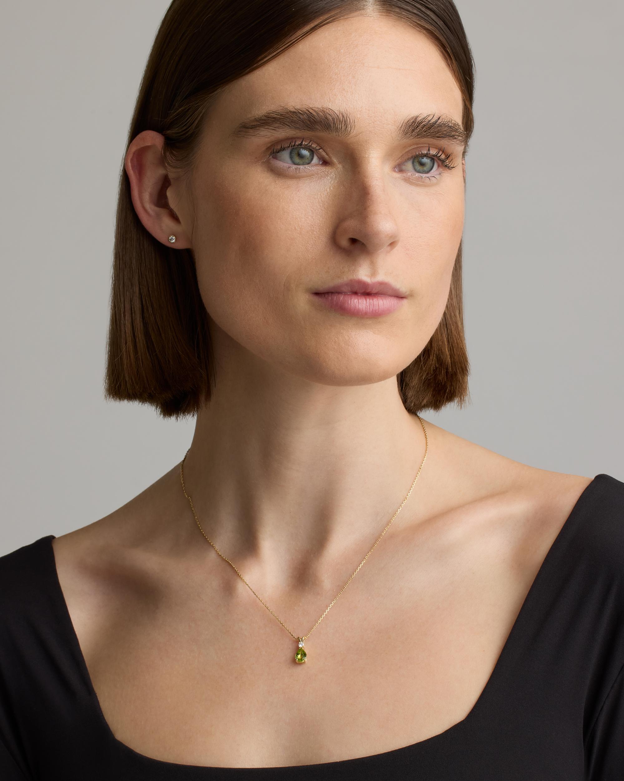 Quince | Women's 14K Gold Diamond & Semi-Precious Gemstone Drop Necklace Product Image