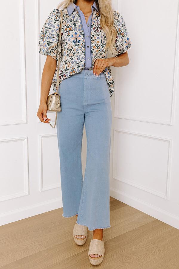 The Chloe Midrise Wide Leg Jean in Blue Product Image