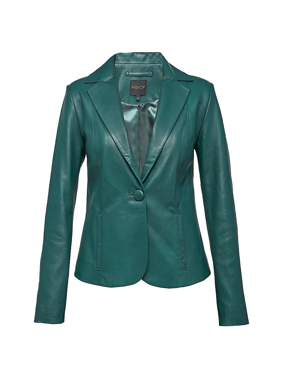 Womens Telly Leather Blazer Product Image