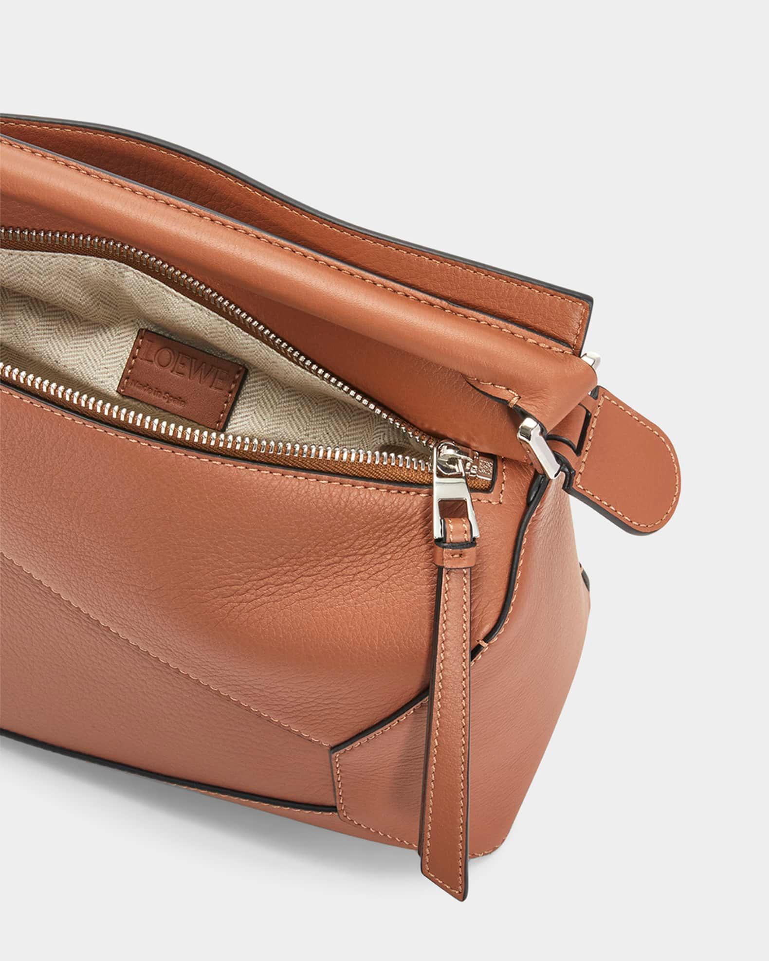 Puzzle Edge Small Top-Handle Bag in Leather Product Image