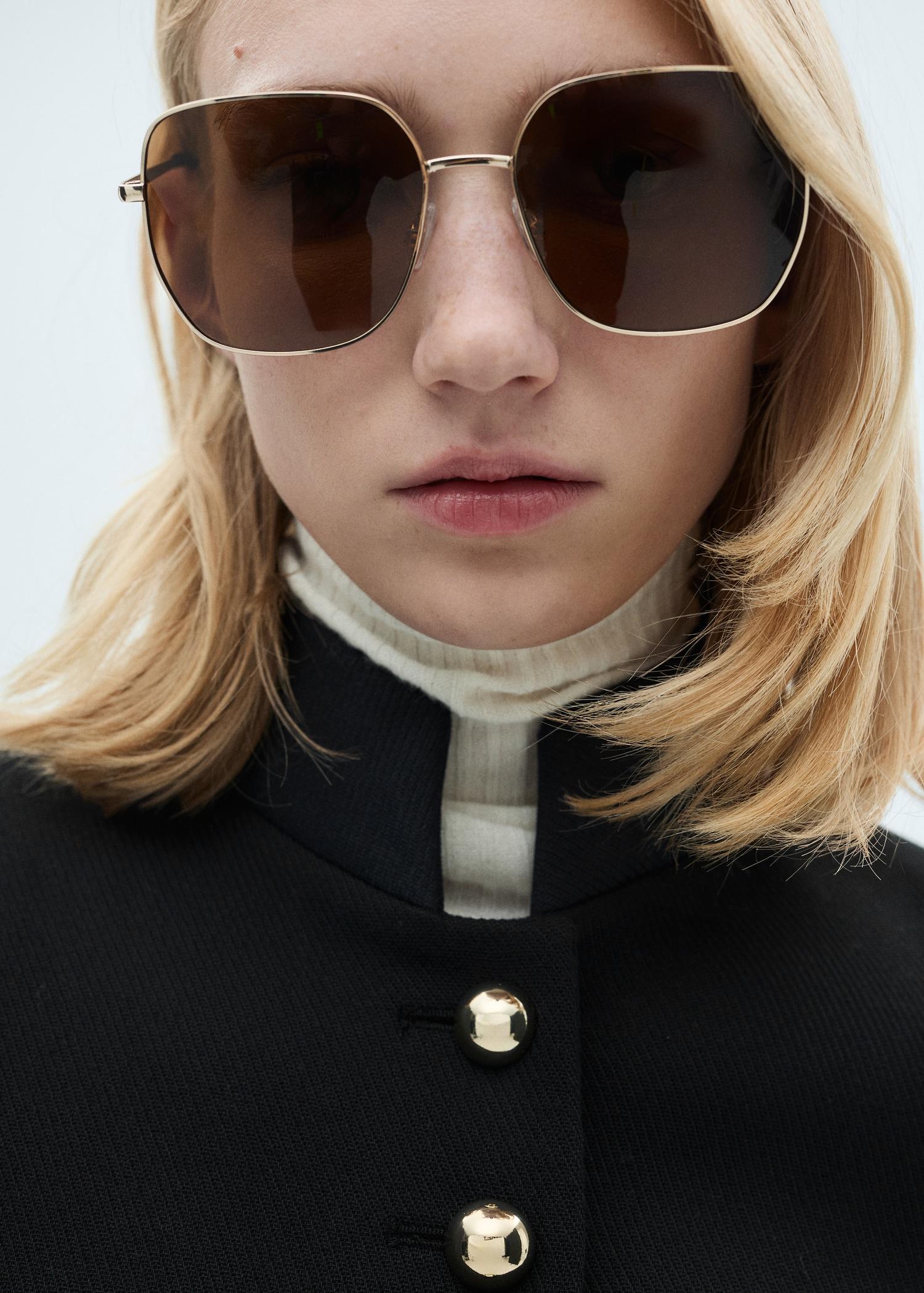 Jacket with jewel-button strip collar - Women | MANGO USA Product Image