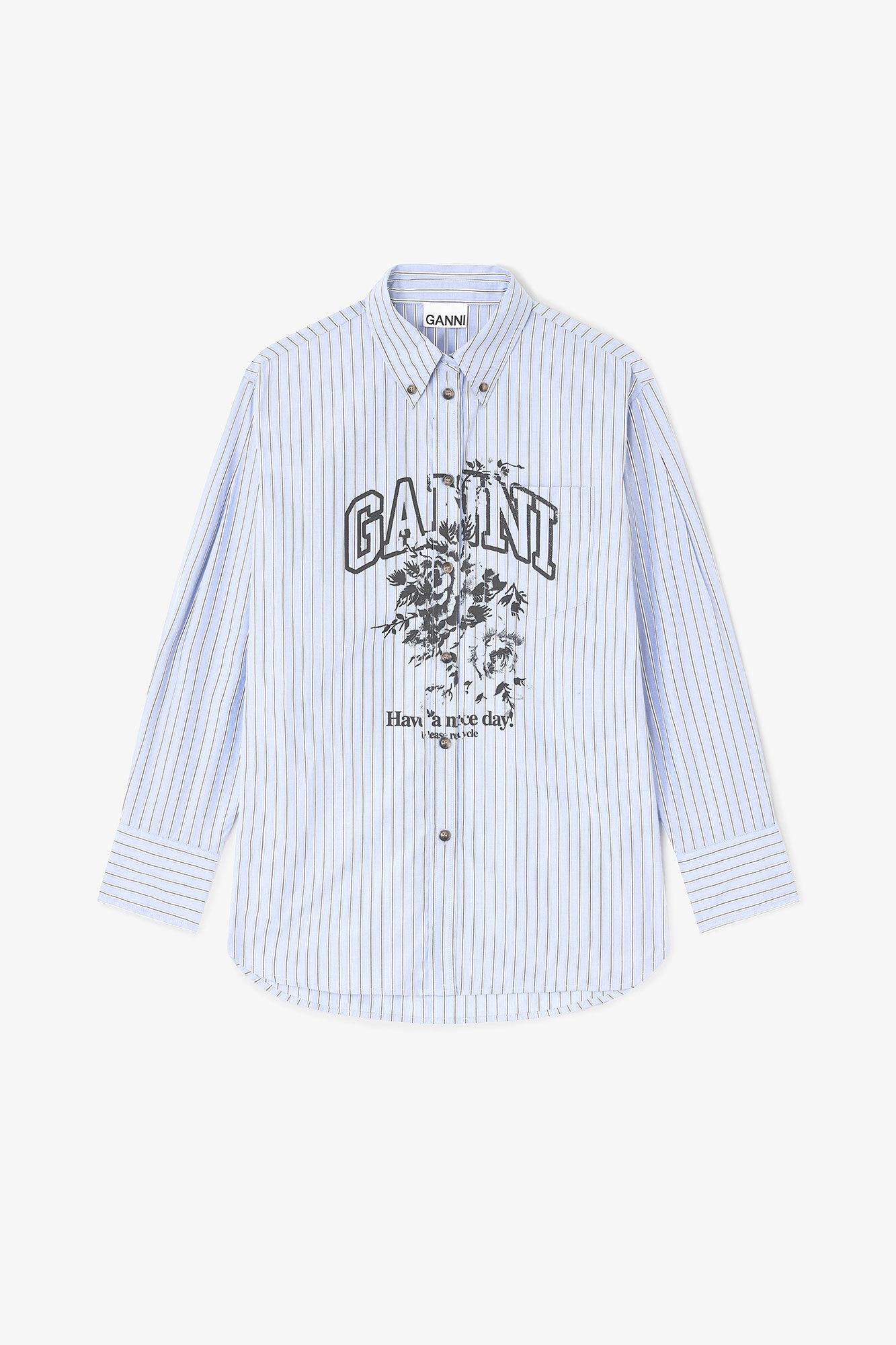 Blue Stripe Logo Shirt Product Image
