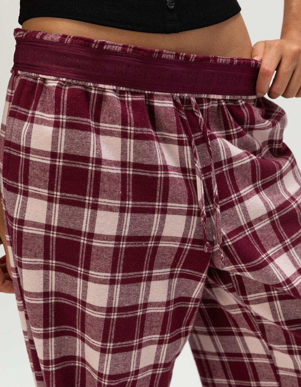 FULL TILT Womens Pajama Pants - BURGUNDY COMBO Product Image