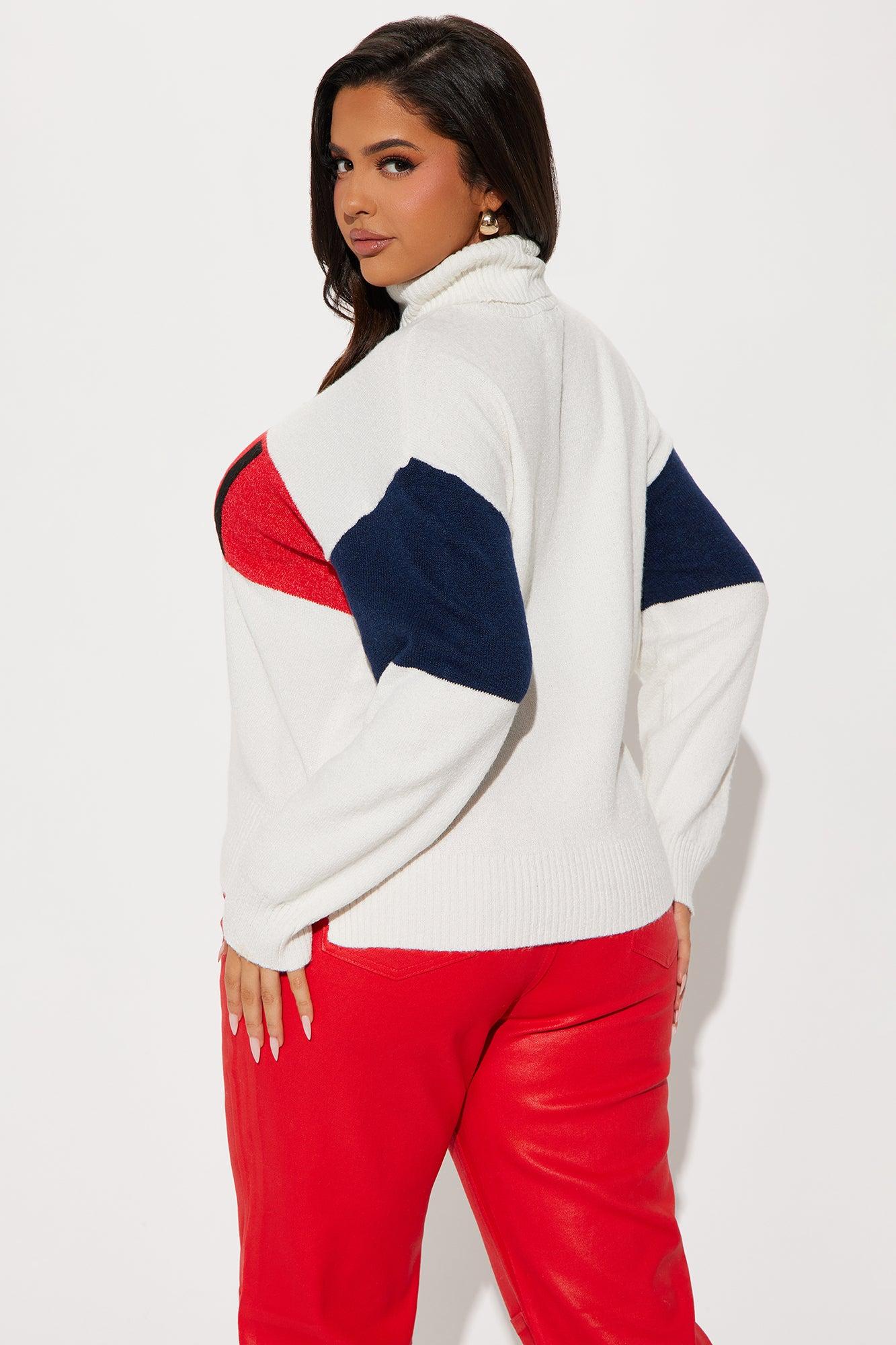 Ski Color Block Sweater - Ivory/combo Female Product Image