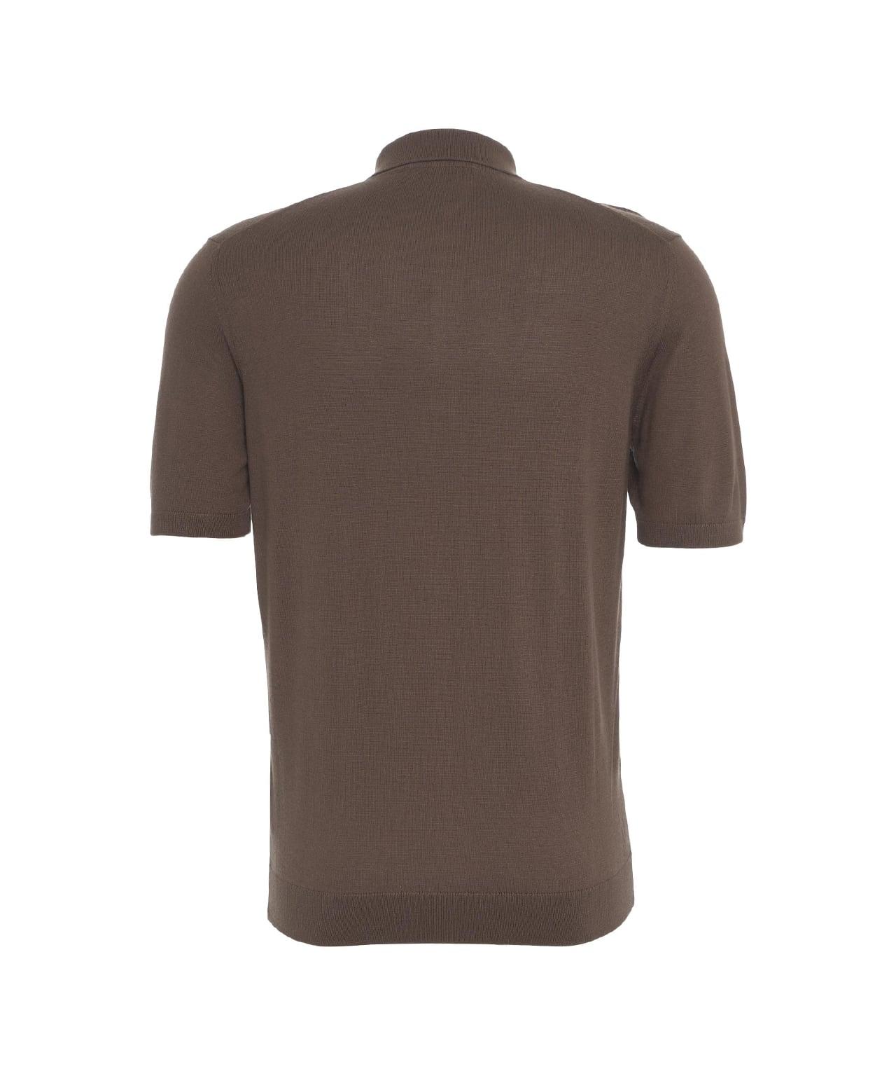 Silk blend polo shirt Product Image