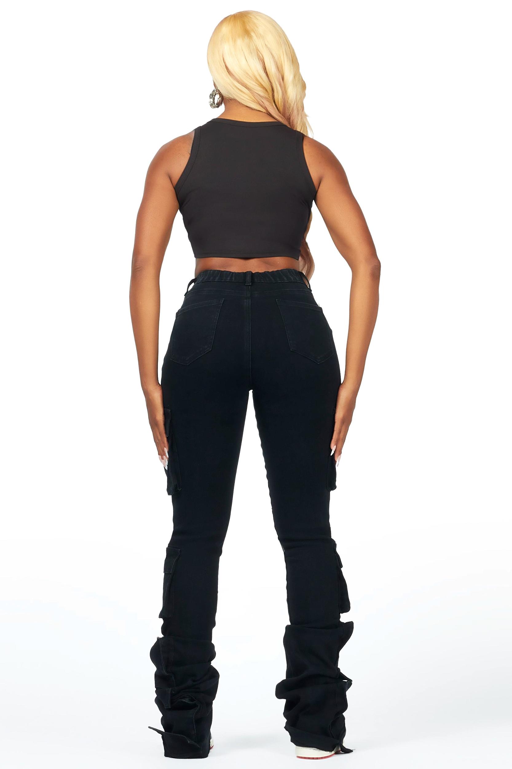 Phoebe Black Super Stacked Jean Female Product Image