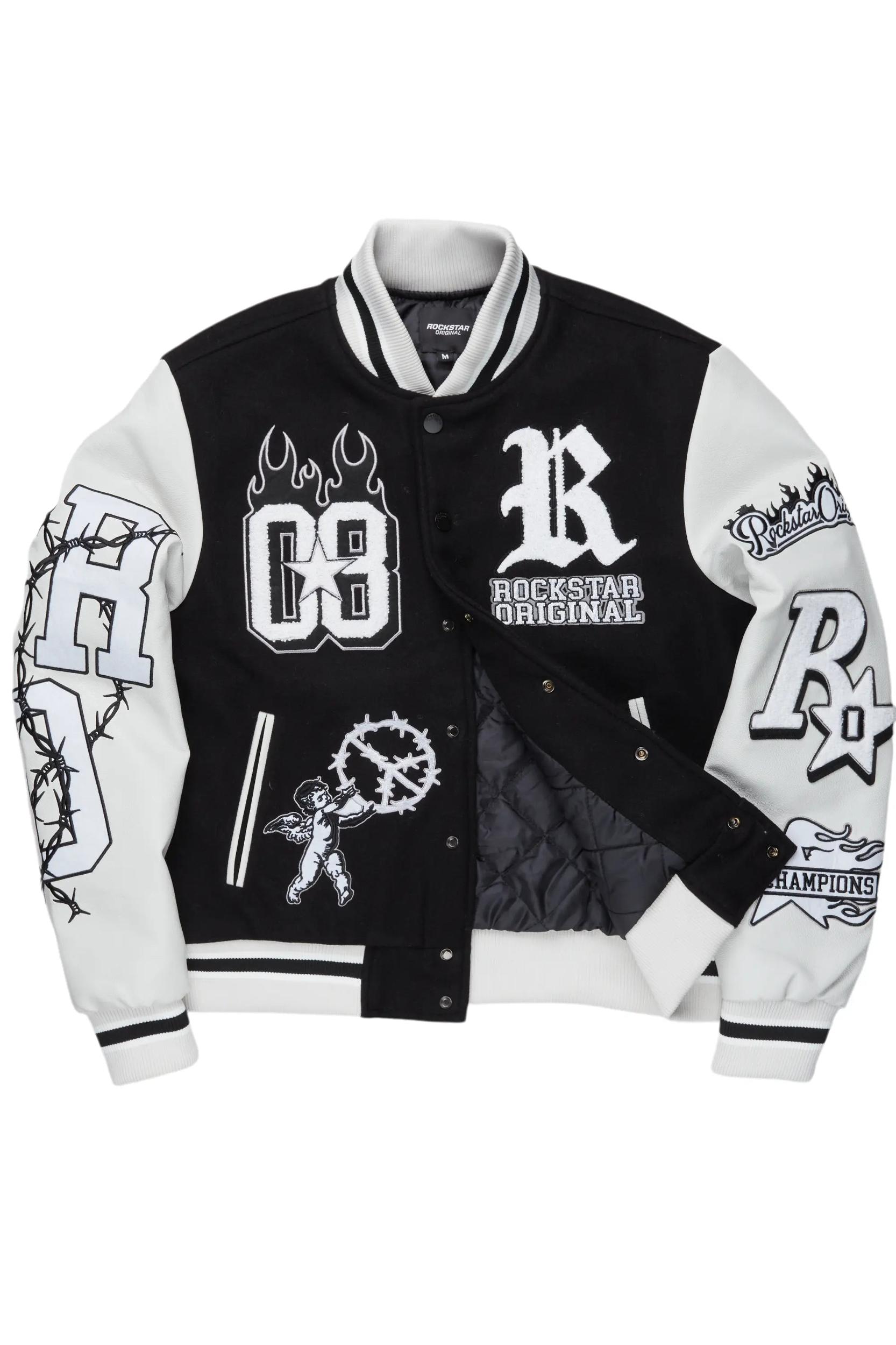 Rune Black Varsity Jacket Male Product Image