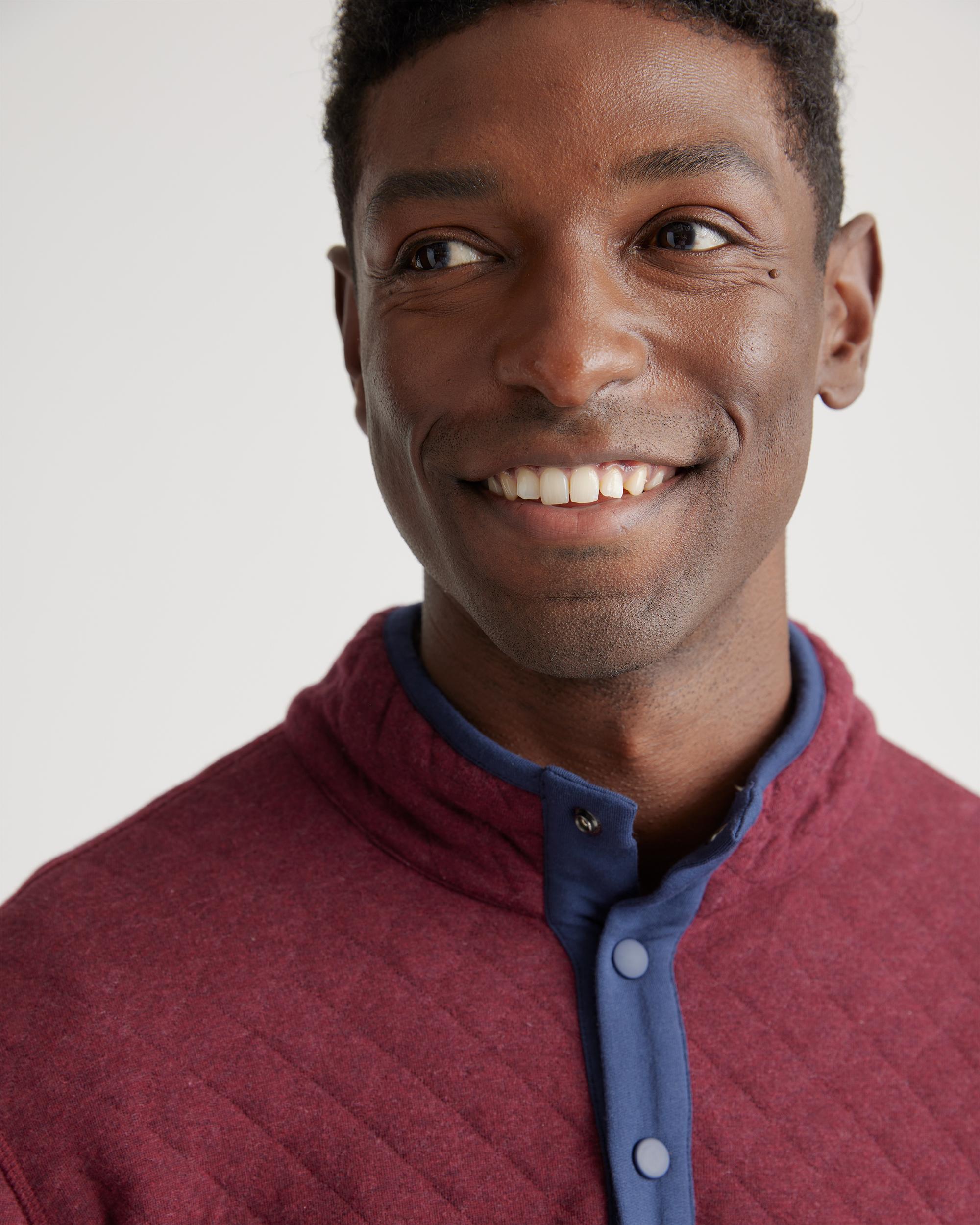 Quince | Men's Reversible Quilted Pullover Organic Cotton Product Image