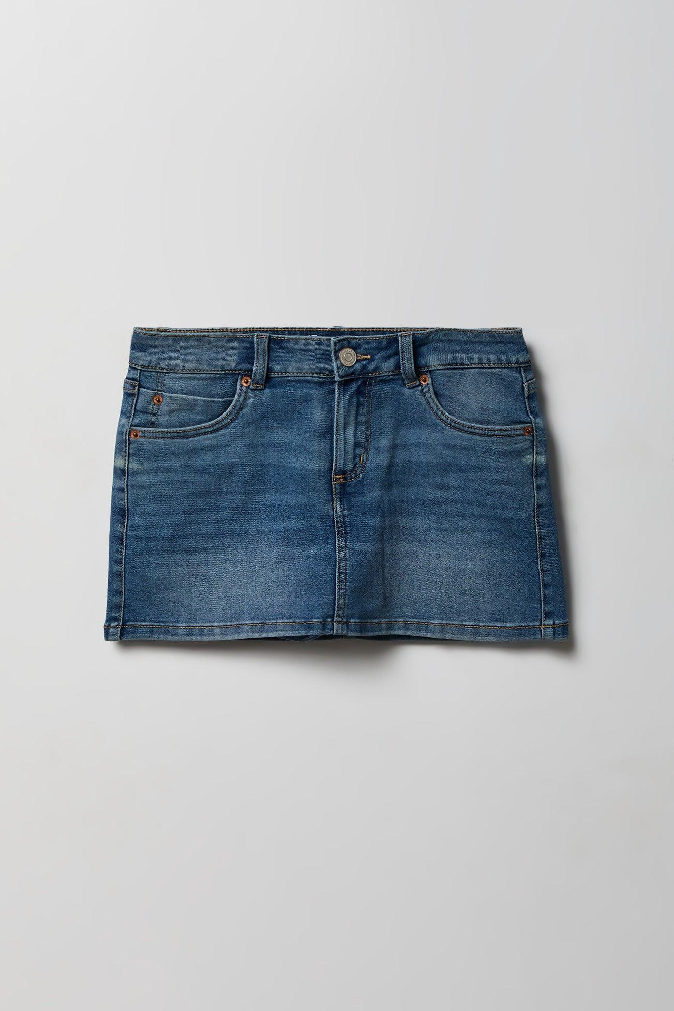Denim Micro Mini Skirt Female Product Image
