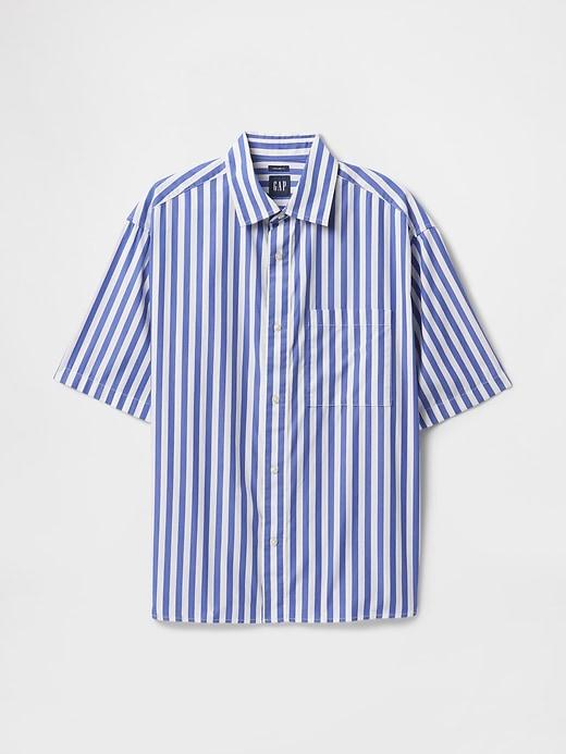 Organic Cotton Oversized Poplin Shirt Product Image