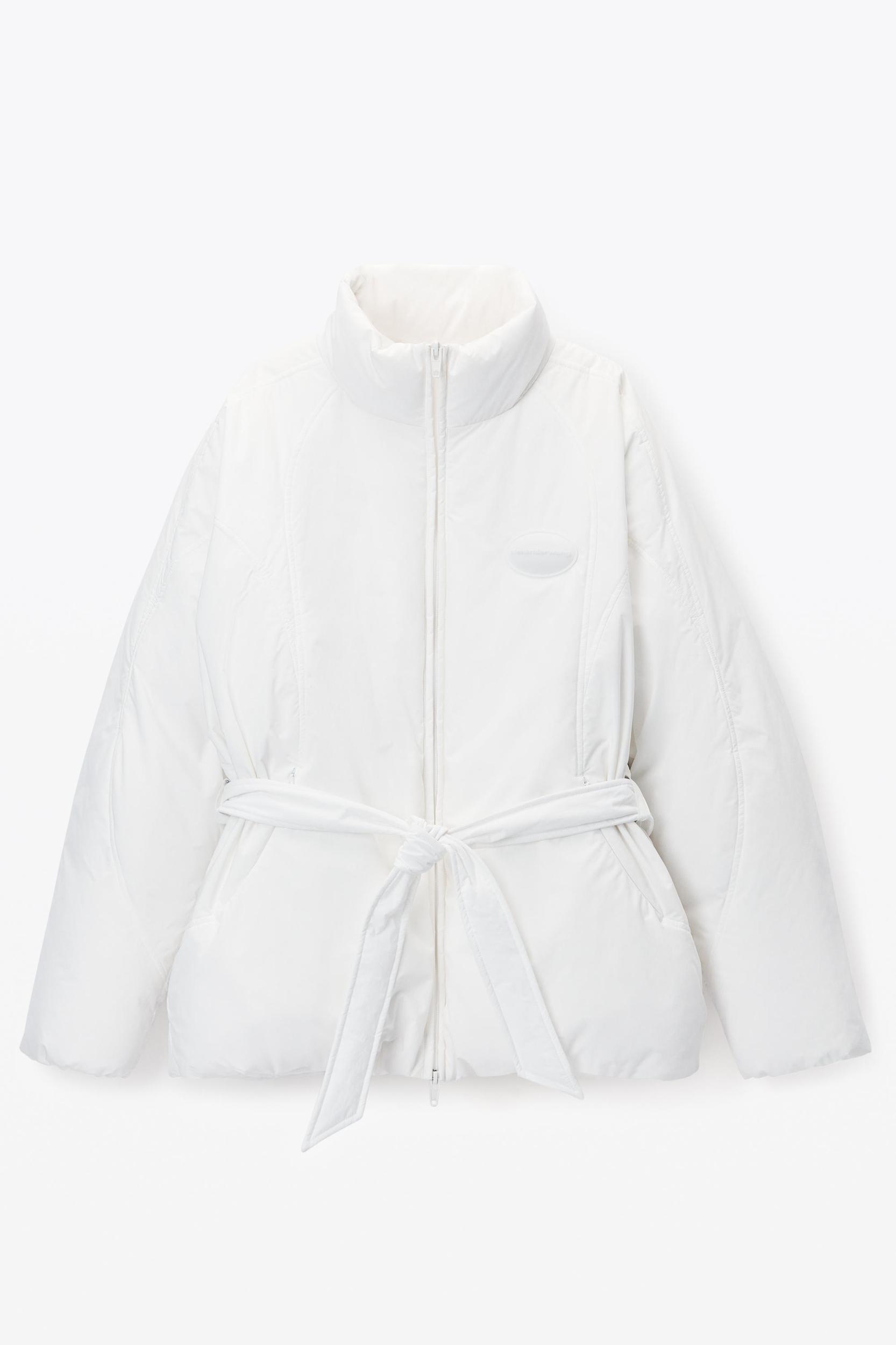 Puffer Coat With Dome Logo Patch Product Image