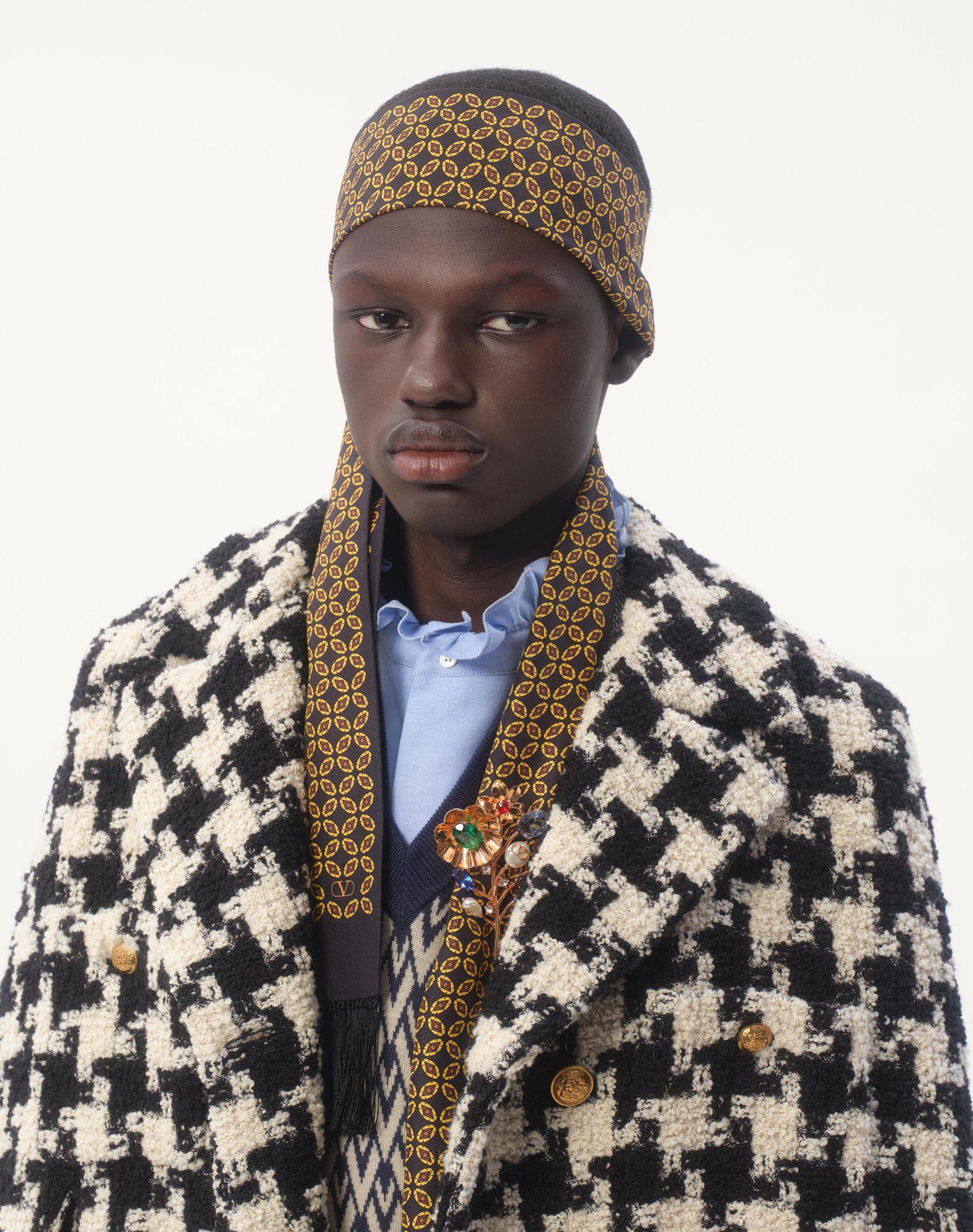 Chamber Silk Bandeau Scarf With Fringe Product Image