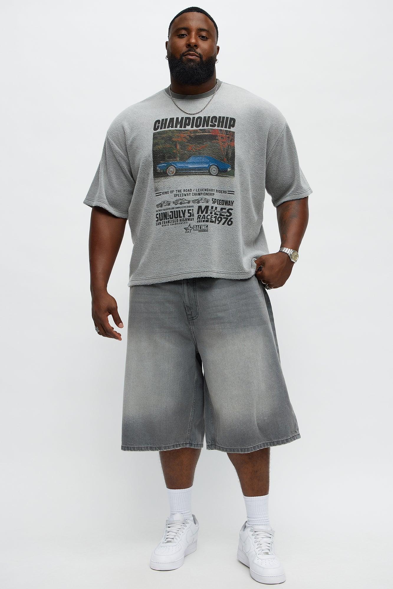 Racing Champs Oversized Tee - Heather Grey Male Product Image
