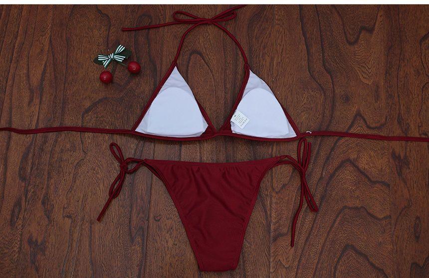 Set: Halter-Neck Bikini + Self-Tie Bottom Product Image