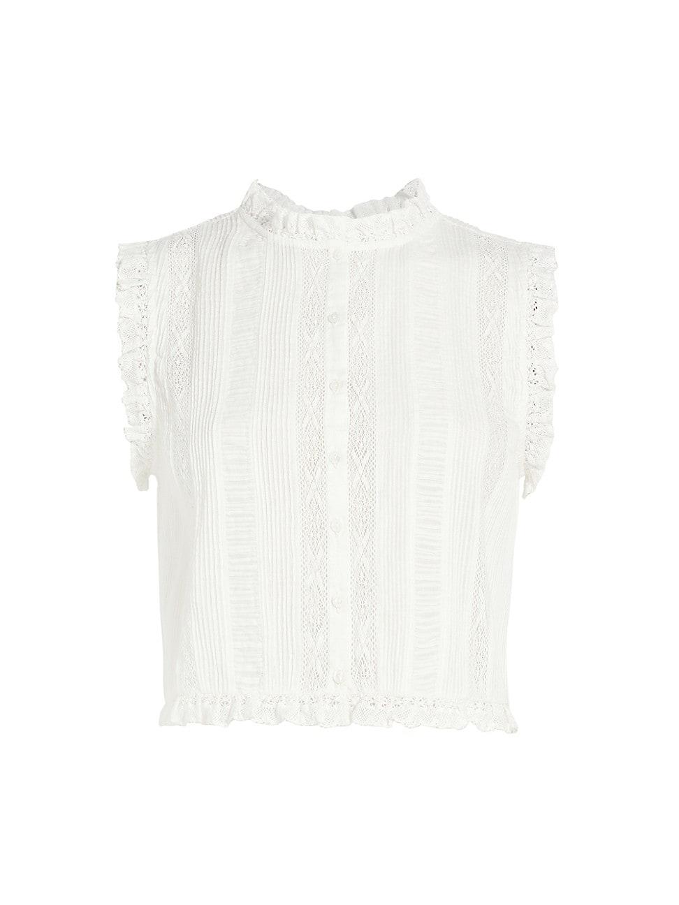 Womens Hallie Lace Crop Top Product Image