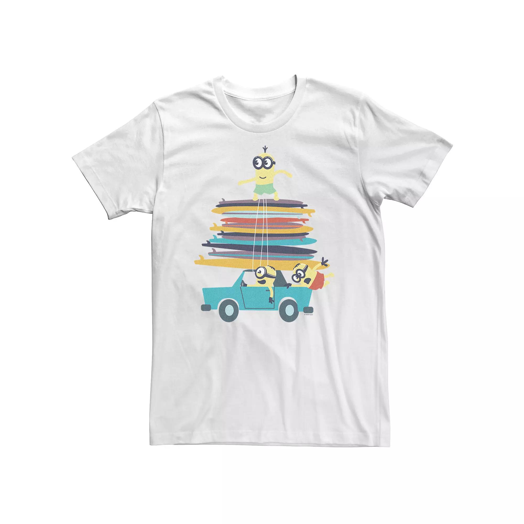 Big & Tall Despicable Me Minions Dave Kevin Stuart Summer Surf Tee, Men's,  Product Image