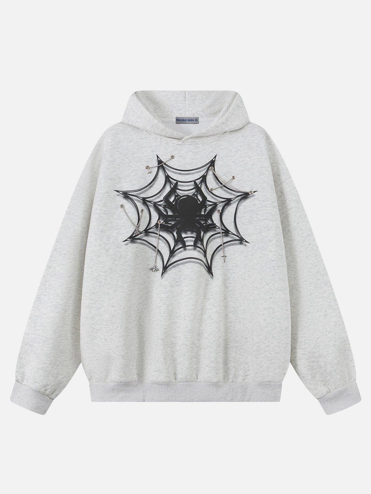 Aelfric Eden Spider Web Print Hoodie Product Image