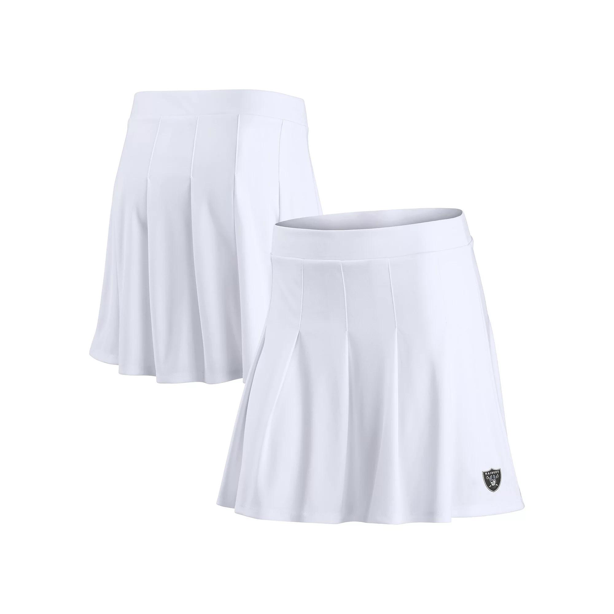 Women's Fanatics White Las Vegas Raiders Primary Logo Tennis Skort,  Product Image