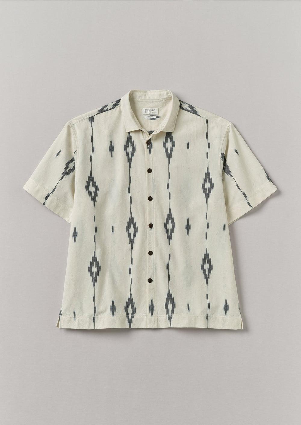 Kite Ikat Shirt | Navy/Ecru Product Image