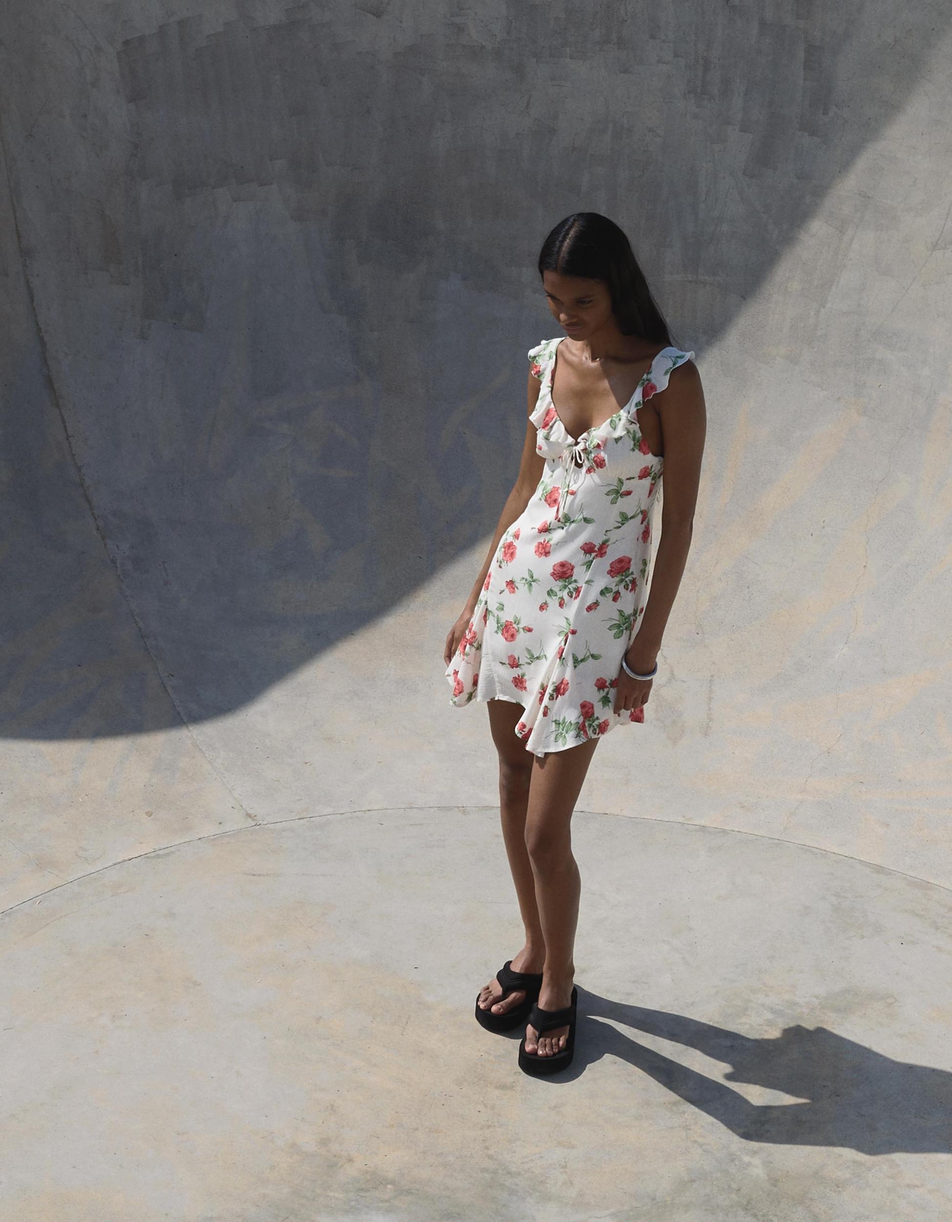 Printed strappy mini dress Product Image