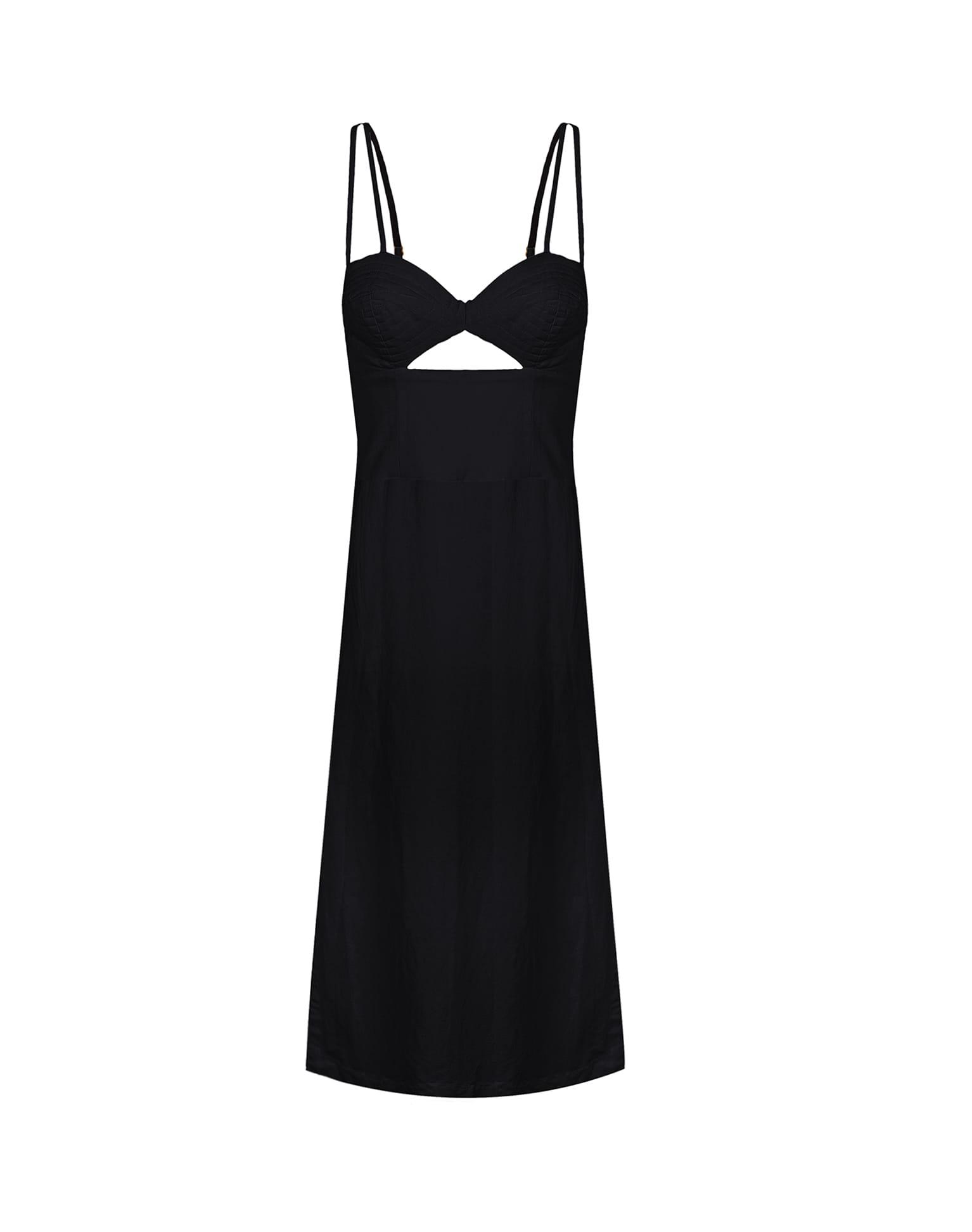 Tats Midi Dress - Black Product Image