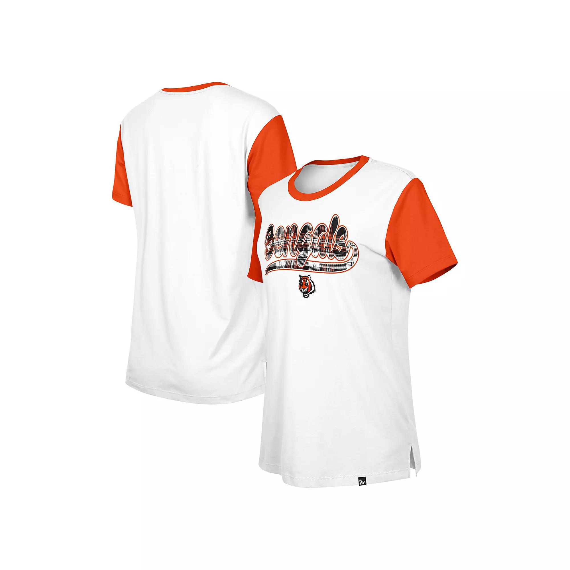 Women's New Era White/Orange Cincinnati Bengals 3rd Down T-Shirt, Size: Medium Product Image