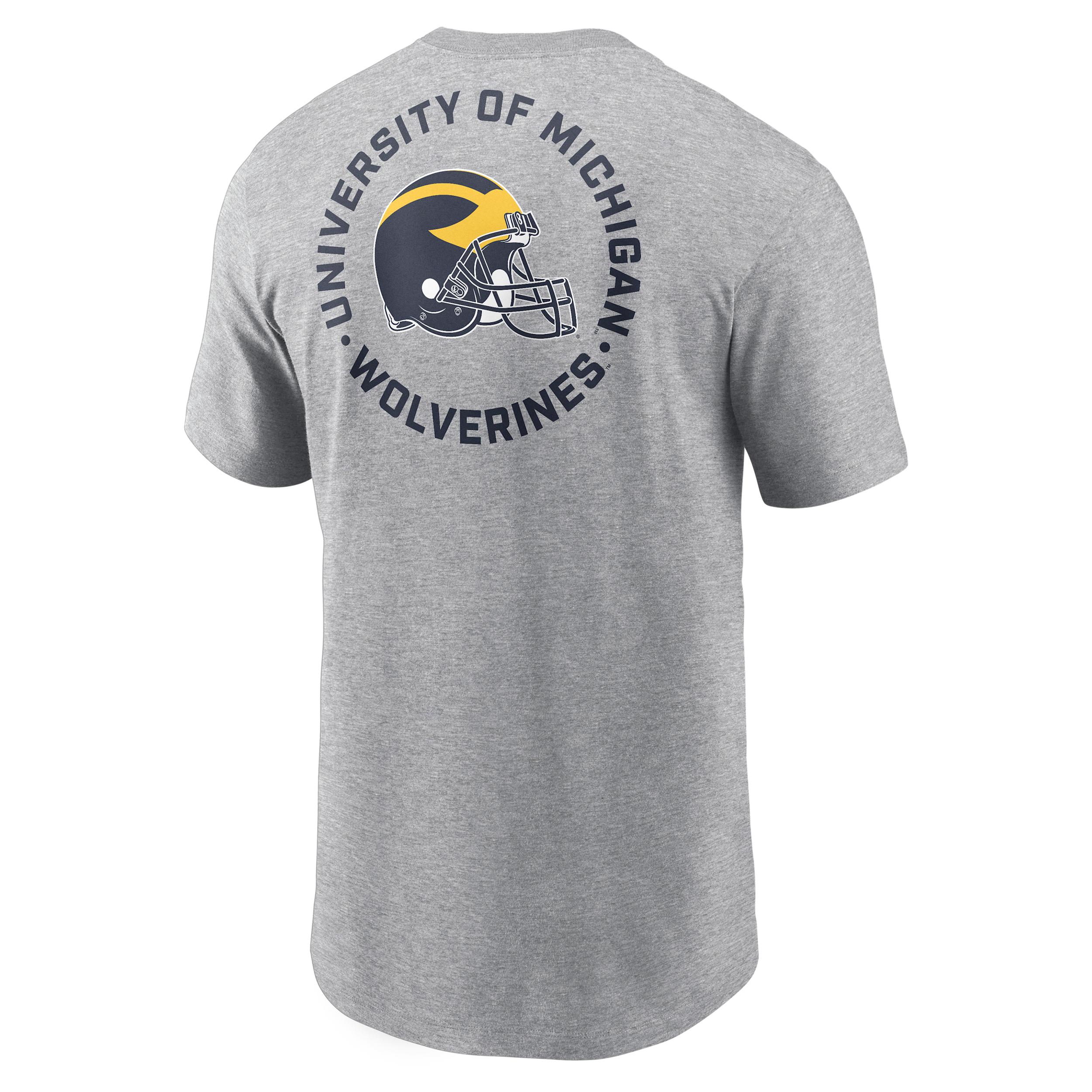 Michigan Campus 2-Hit Nike Mens College T-Shirt | N19906GMWN-HKL Product Image