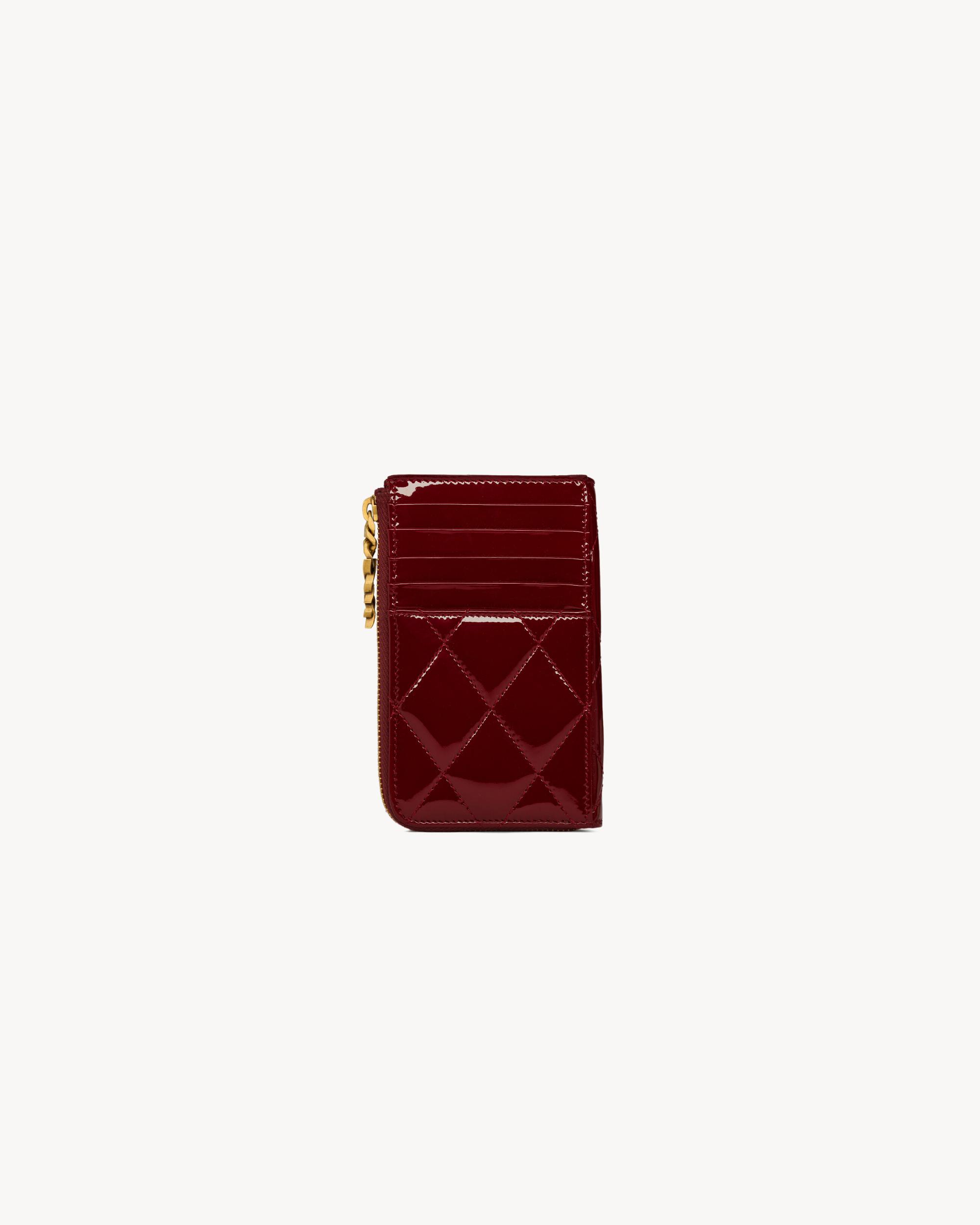 CASSANDRE MATELASSÉ FRAGMENTS CARD CASE IN GRAIN DE POUDRE LEATHER Product Image