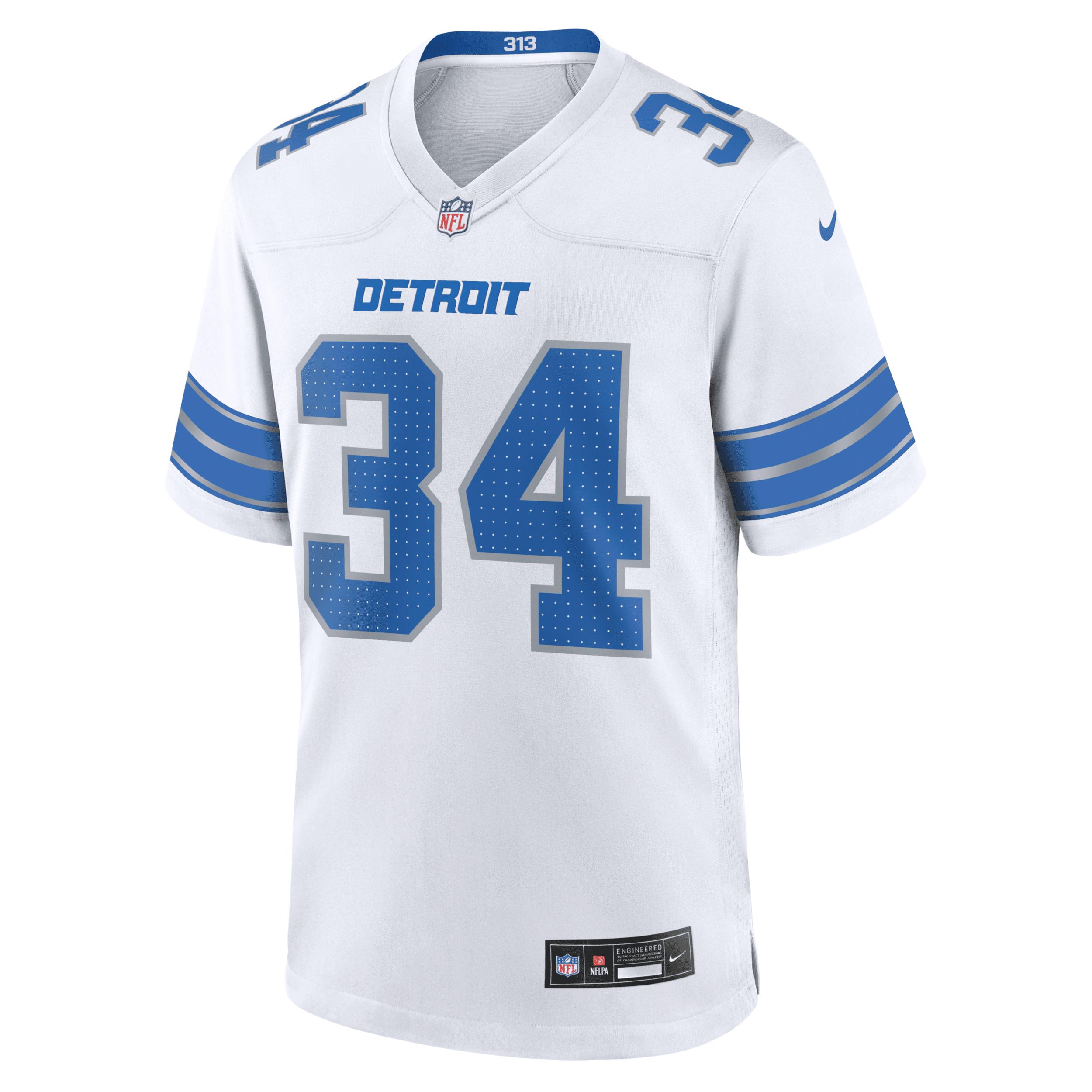 Men's Nike Alex Anzalone White Detroit Lions White Game Jersey,  Product Image