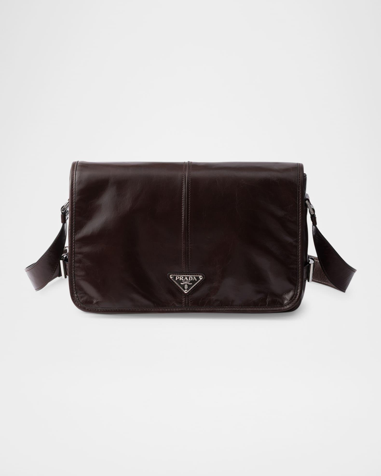Men's Leather Flap Shoulder Bag Product Image