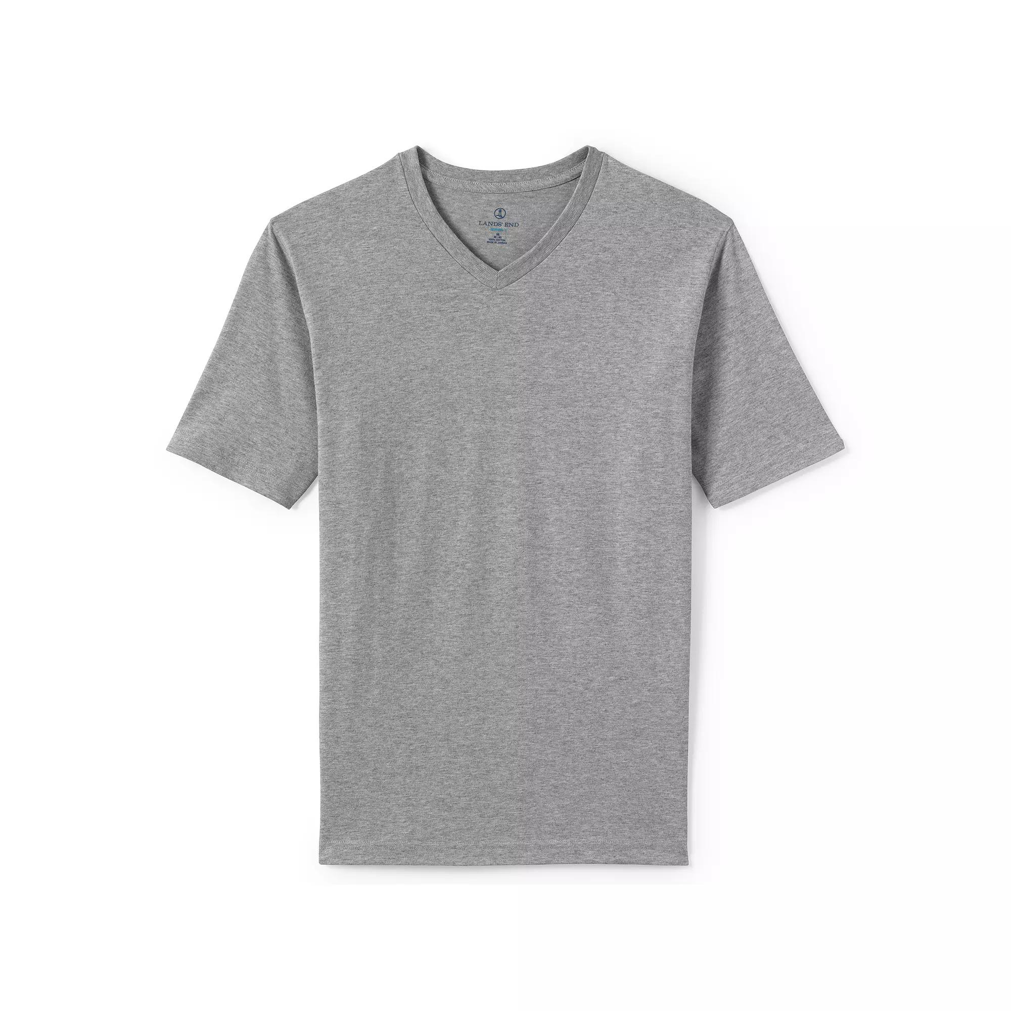 Men's Lands' End Super-T V-Neck Tee,  Product Image